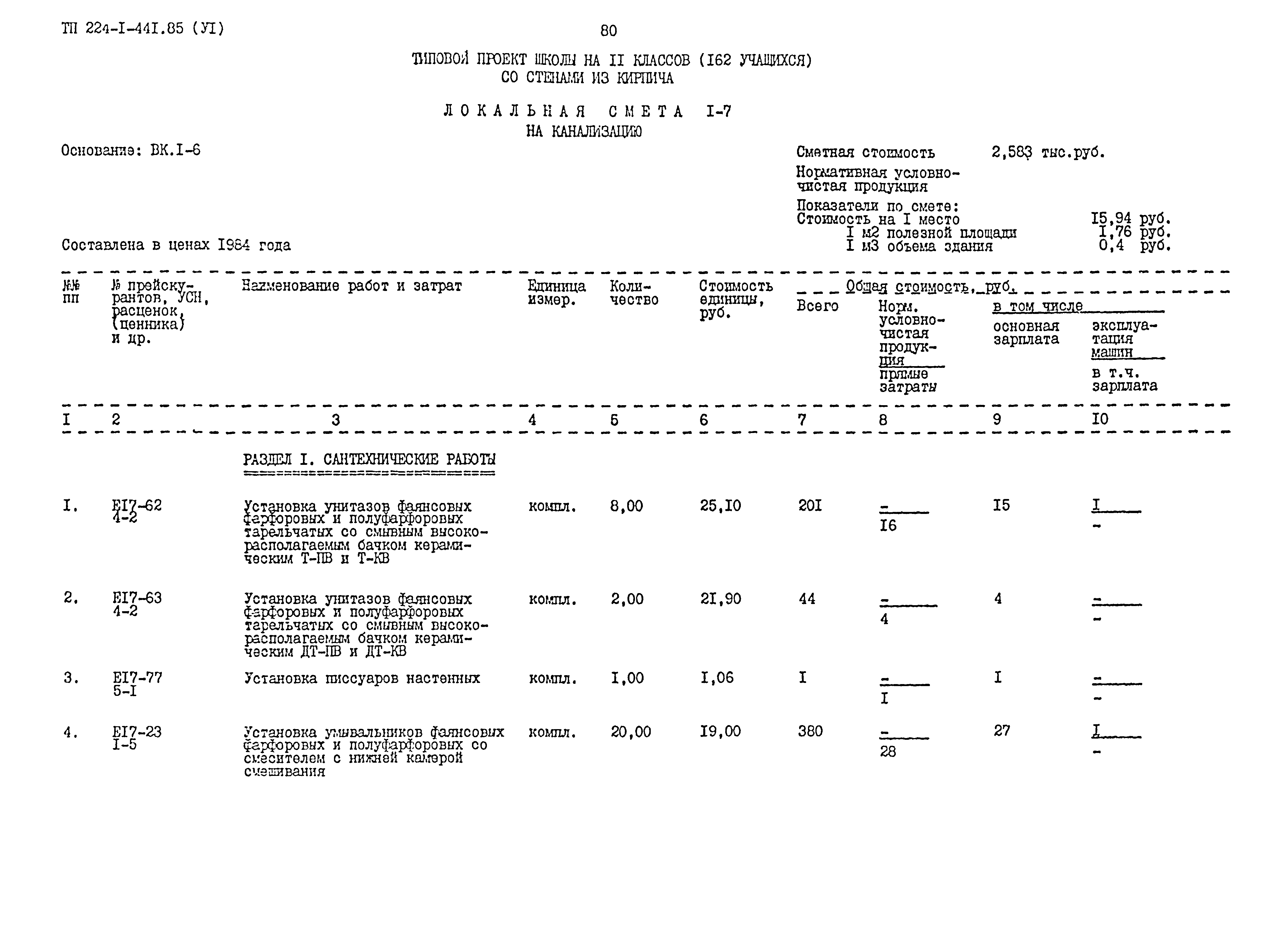 Типовой проект 224-1-441.85