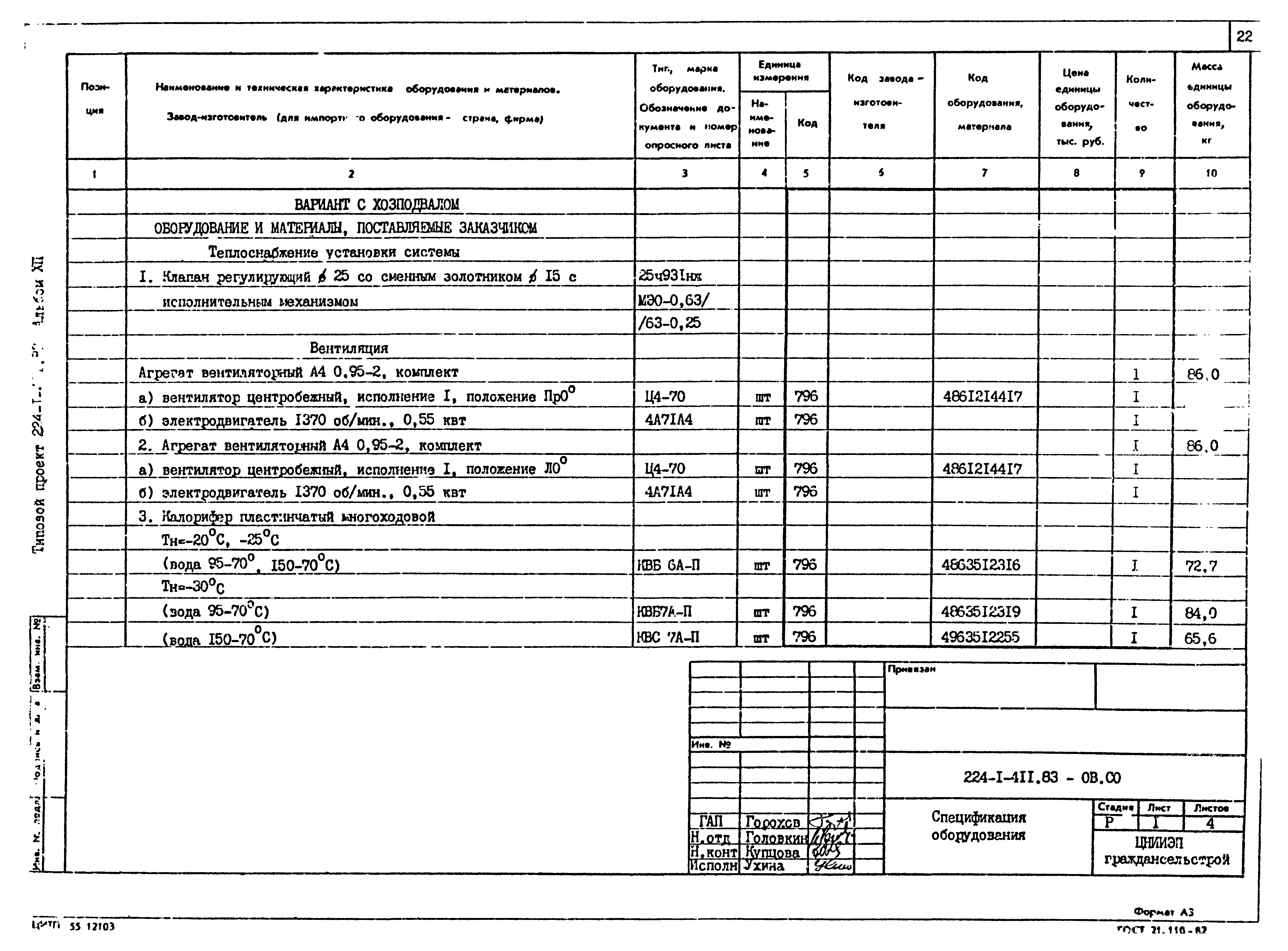 Типовой проект 224-1-411.83