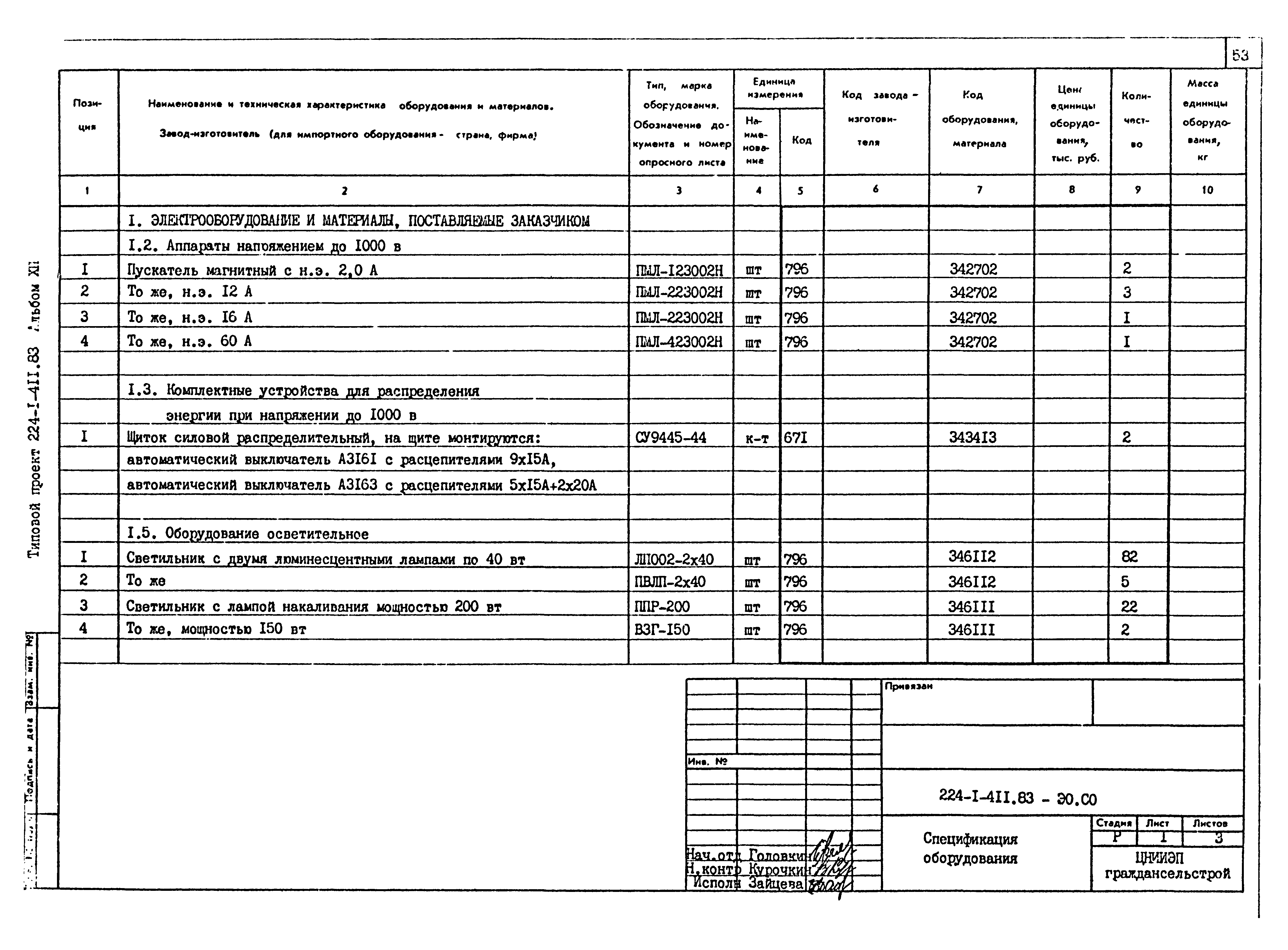 Типовой проект 224-1-411.83