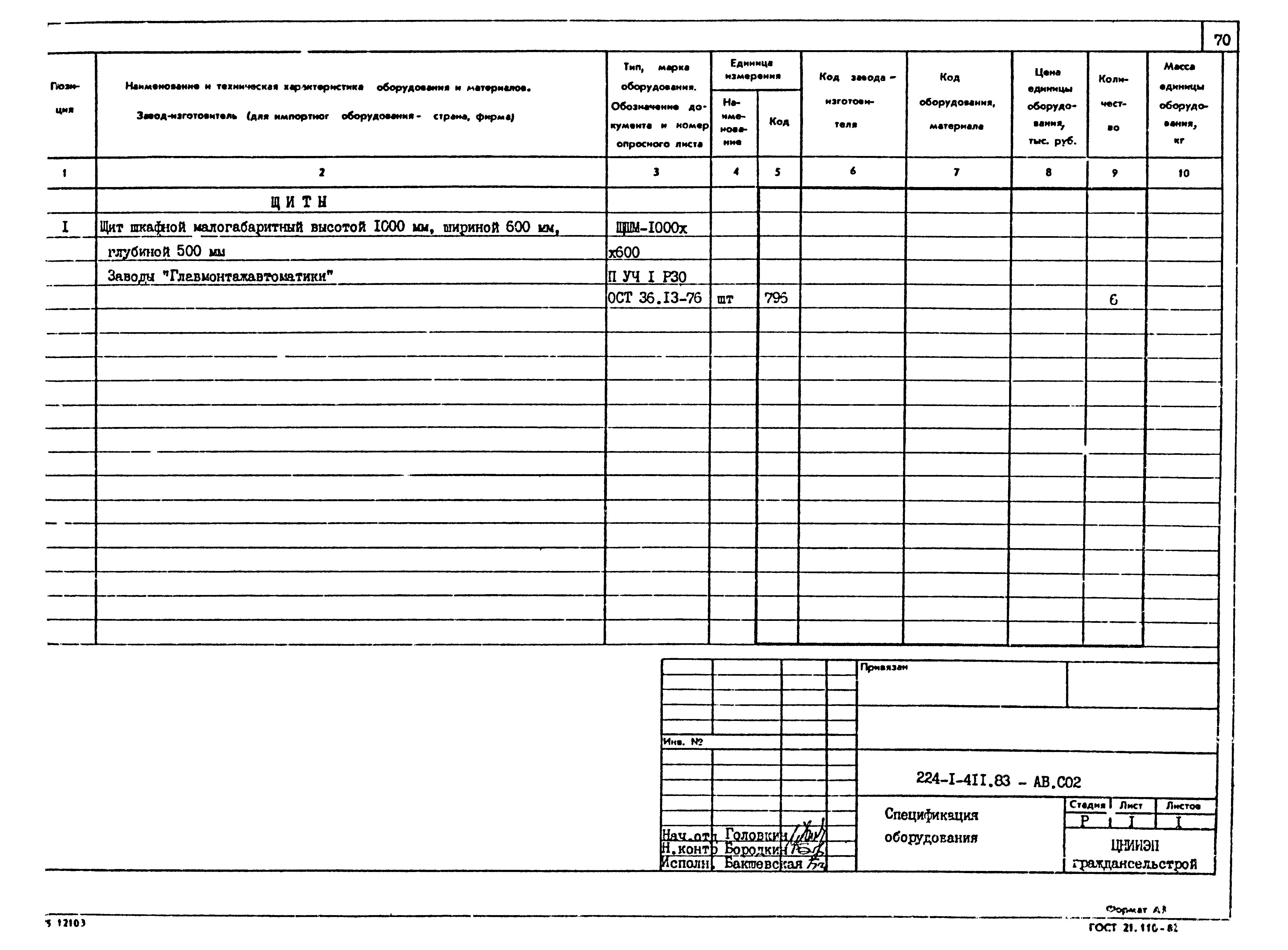 Типовой проект 224-1-411.83
