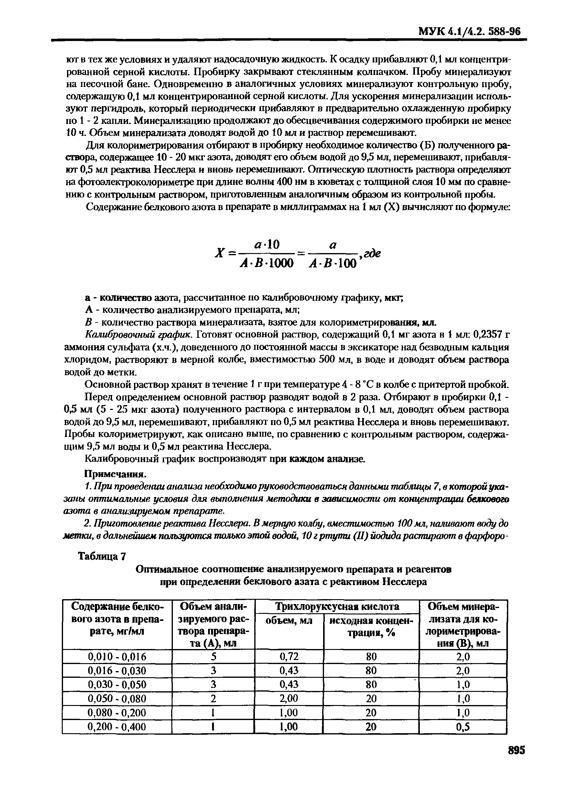 МУК 4.1/4.2.588-96