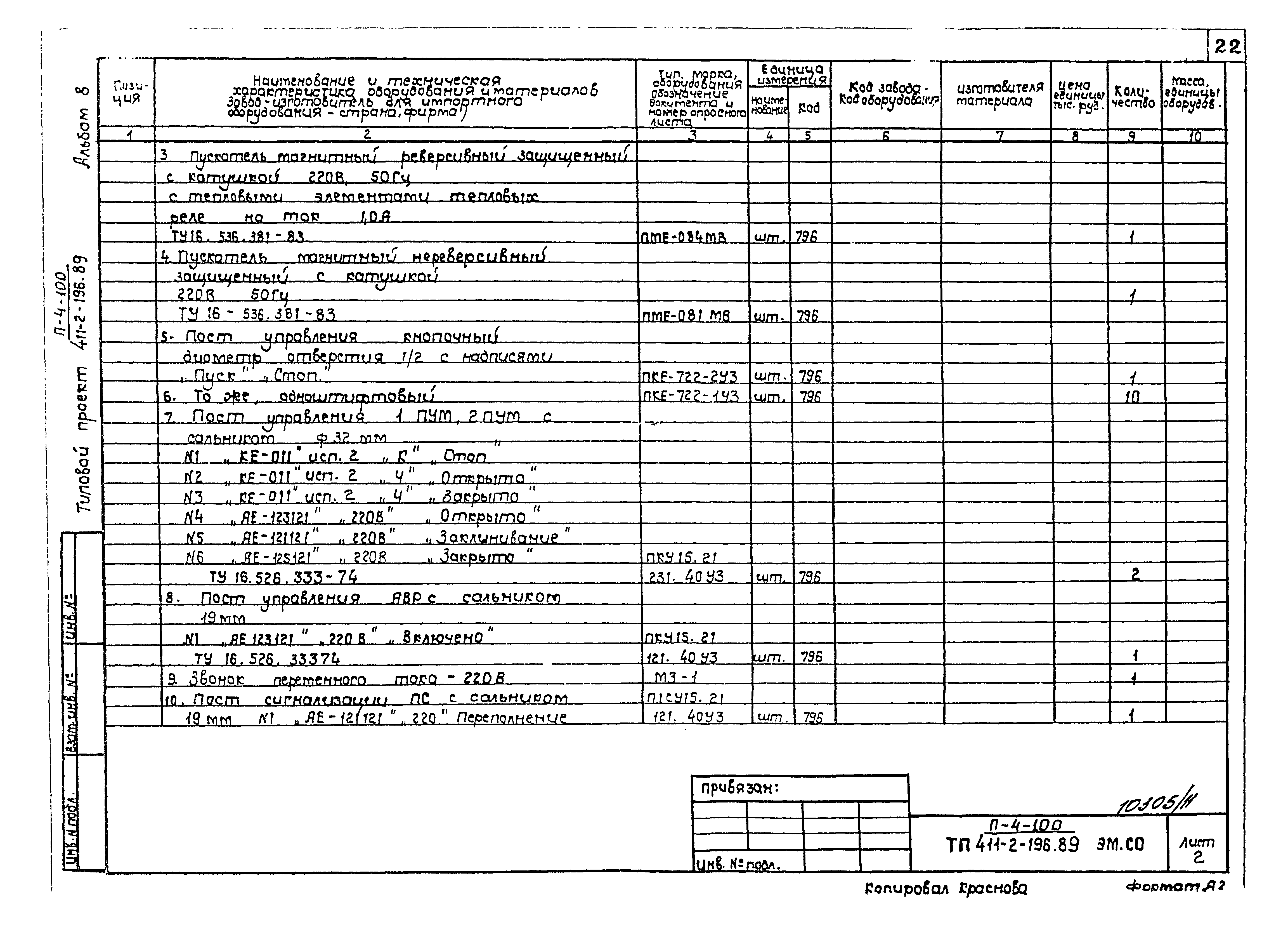 Типовой проект 411-2-196.89