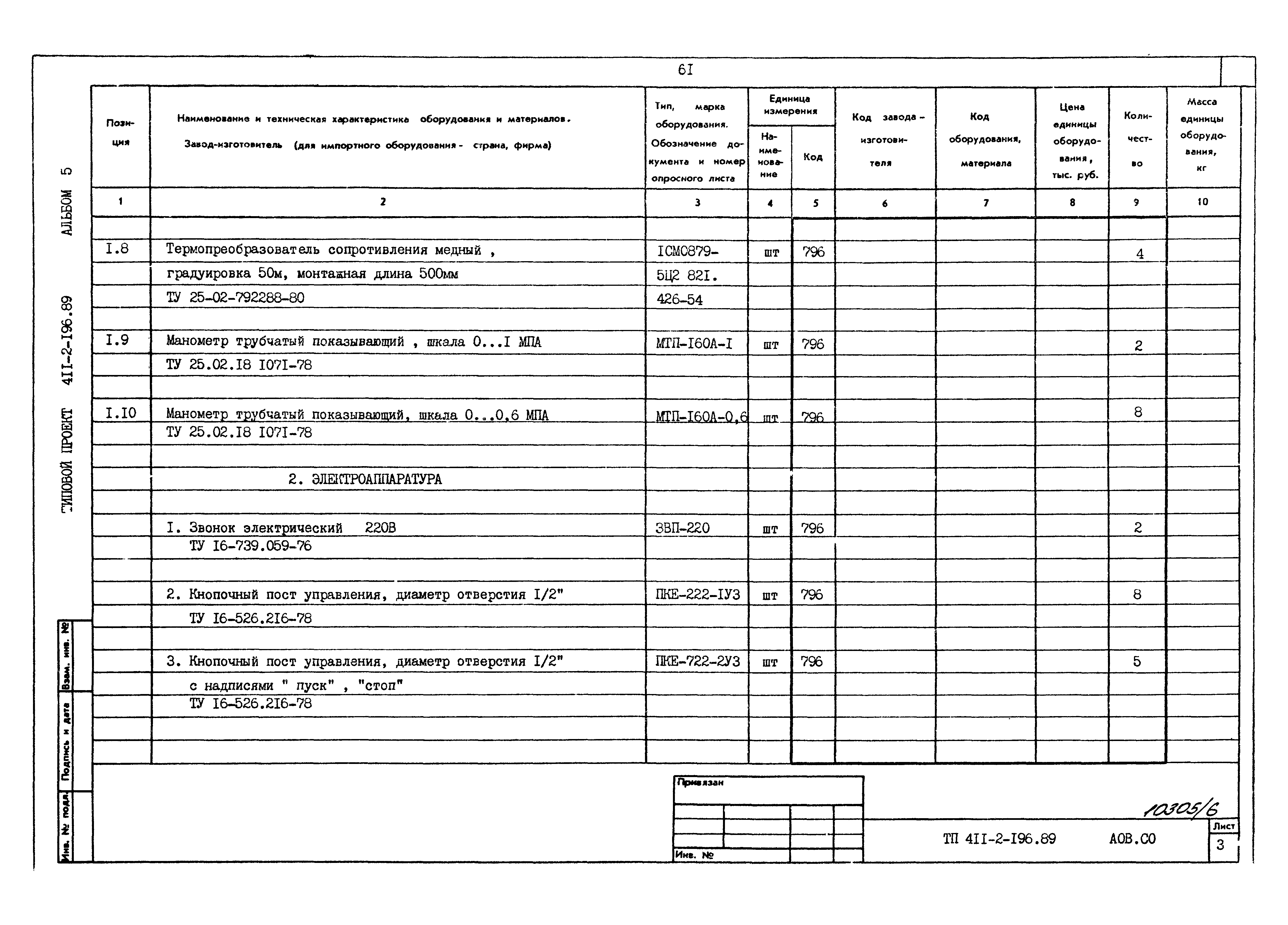 Типовой проект 411-2-196.89