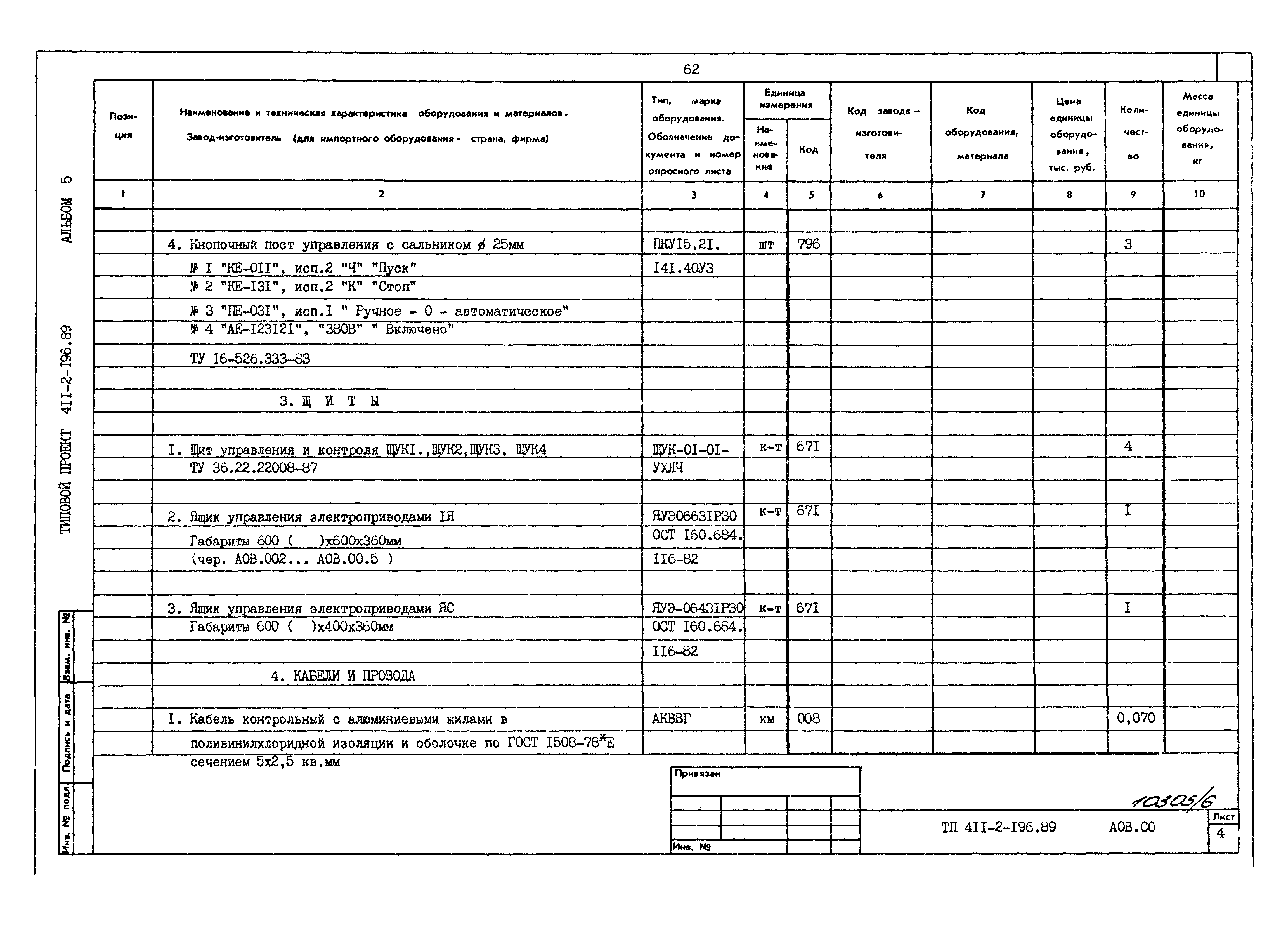 Типовой проект 411-2-196.89