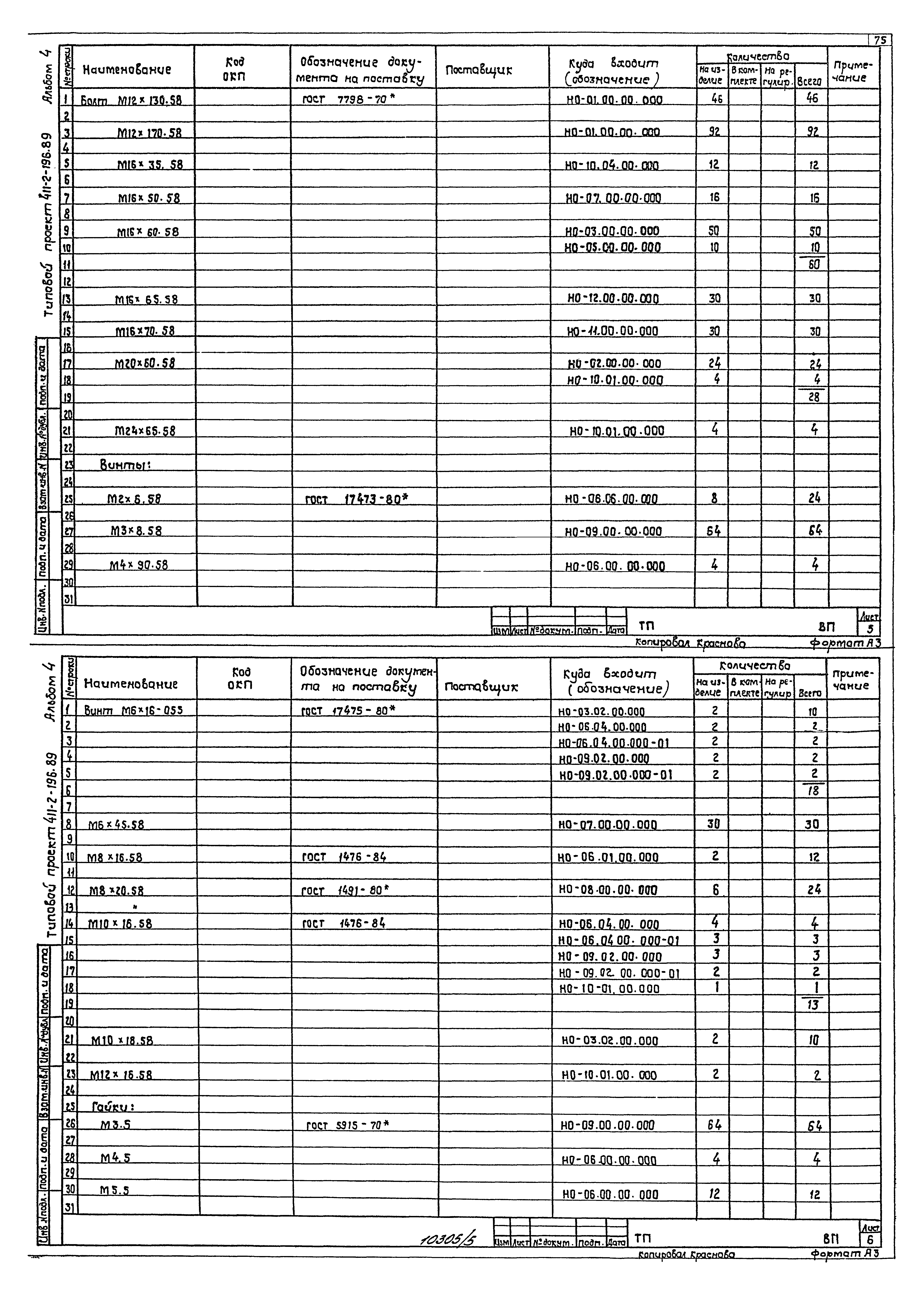 Типовой проект 411-2-196.89