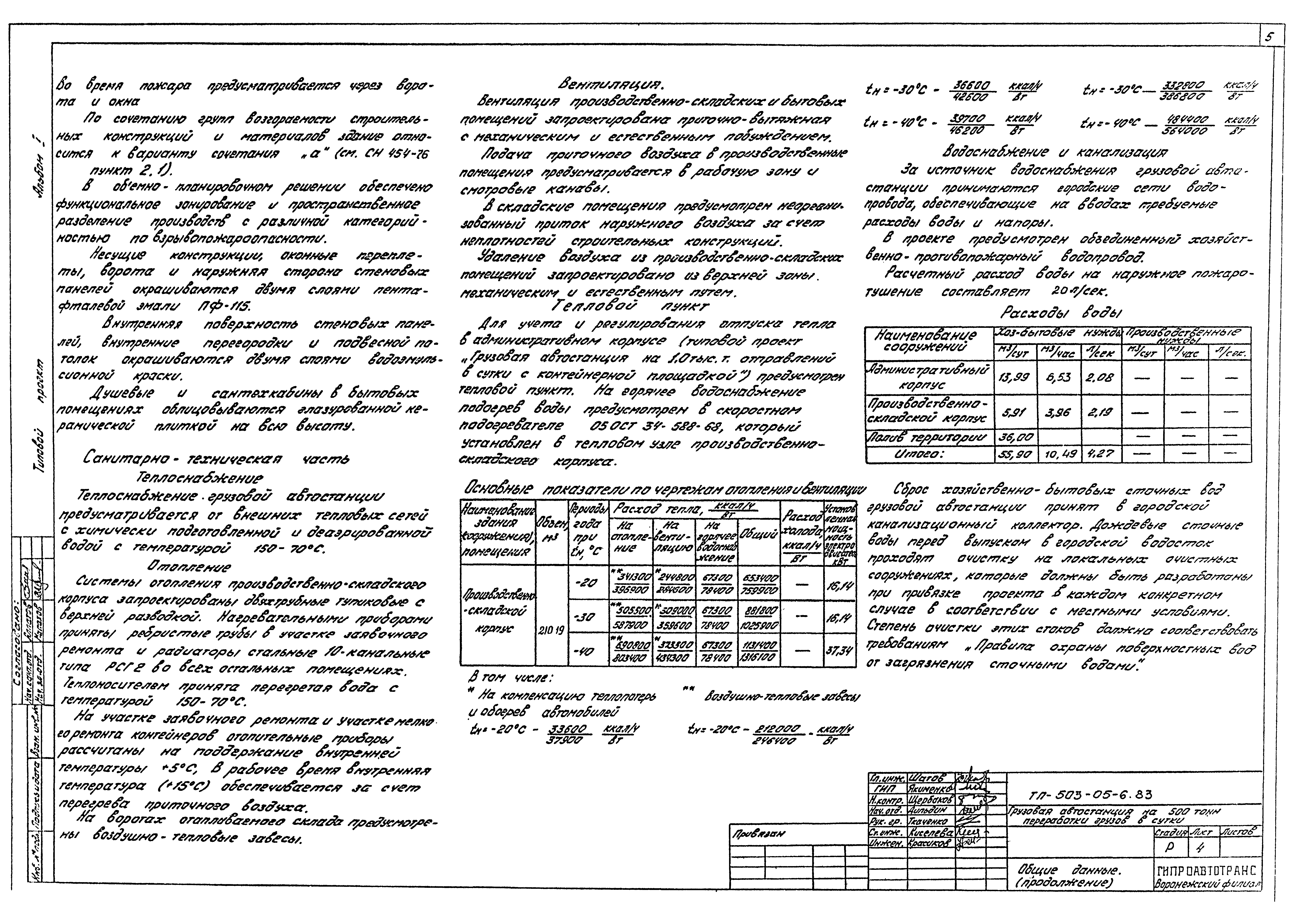 Типовые проектные решения 503-05-6.83