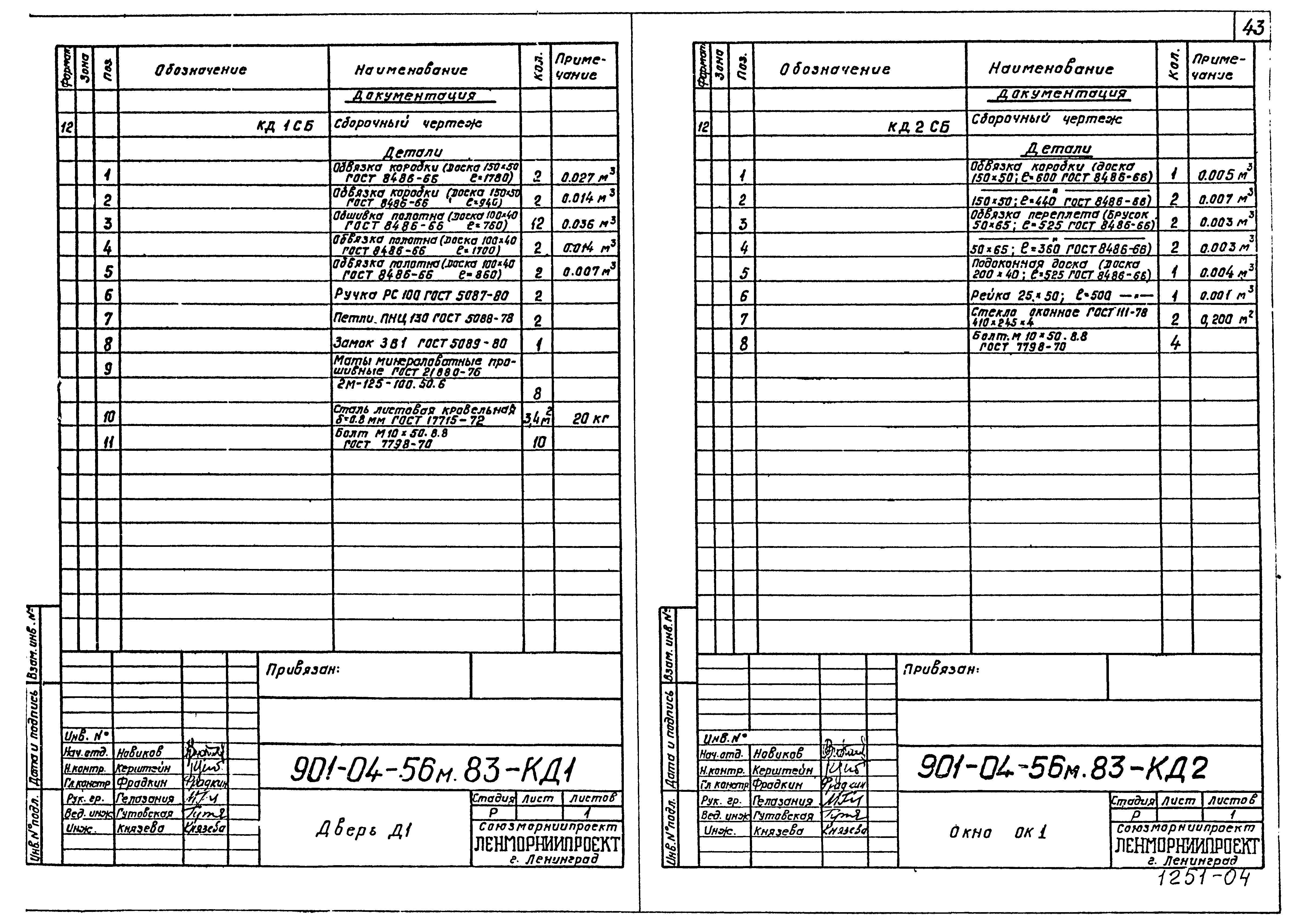 Типовые проектные решения 901-04-56м.83