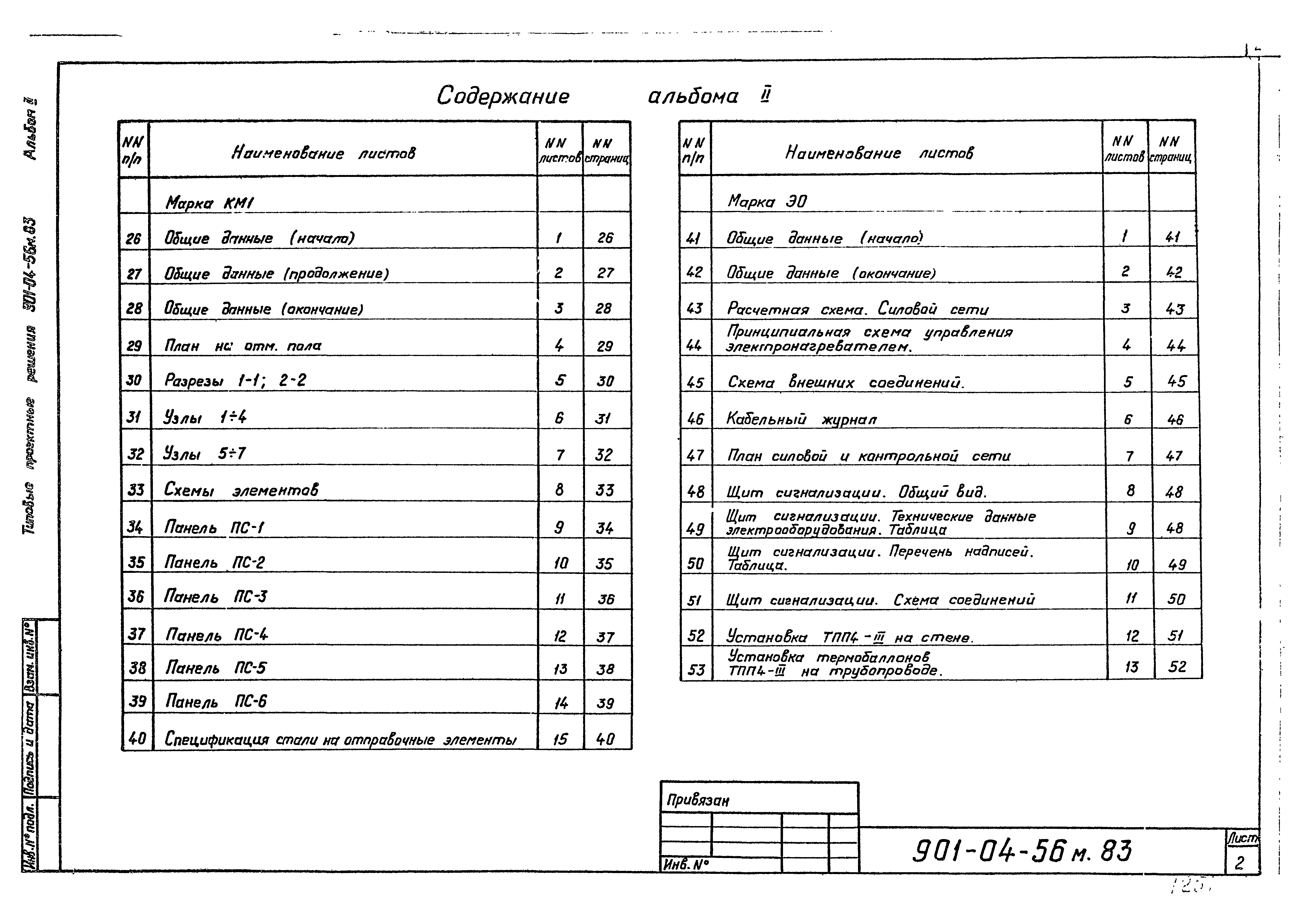 Типовые проектные решения 901-04-56м.83