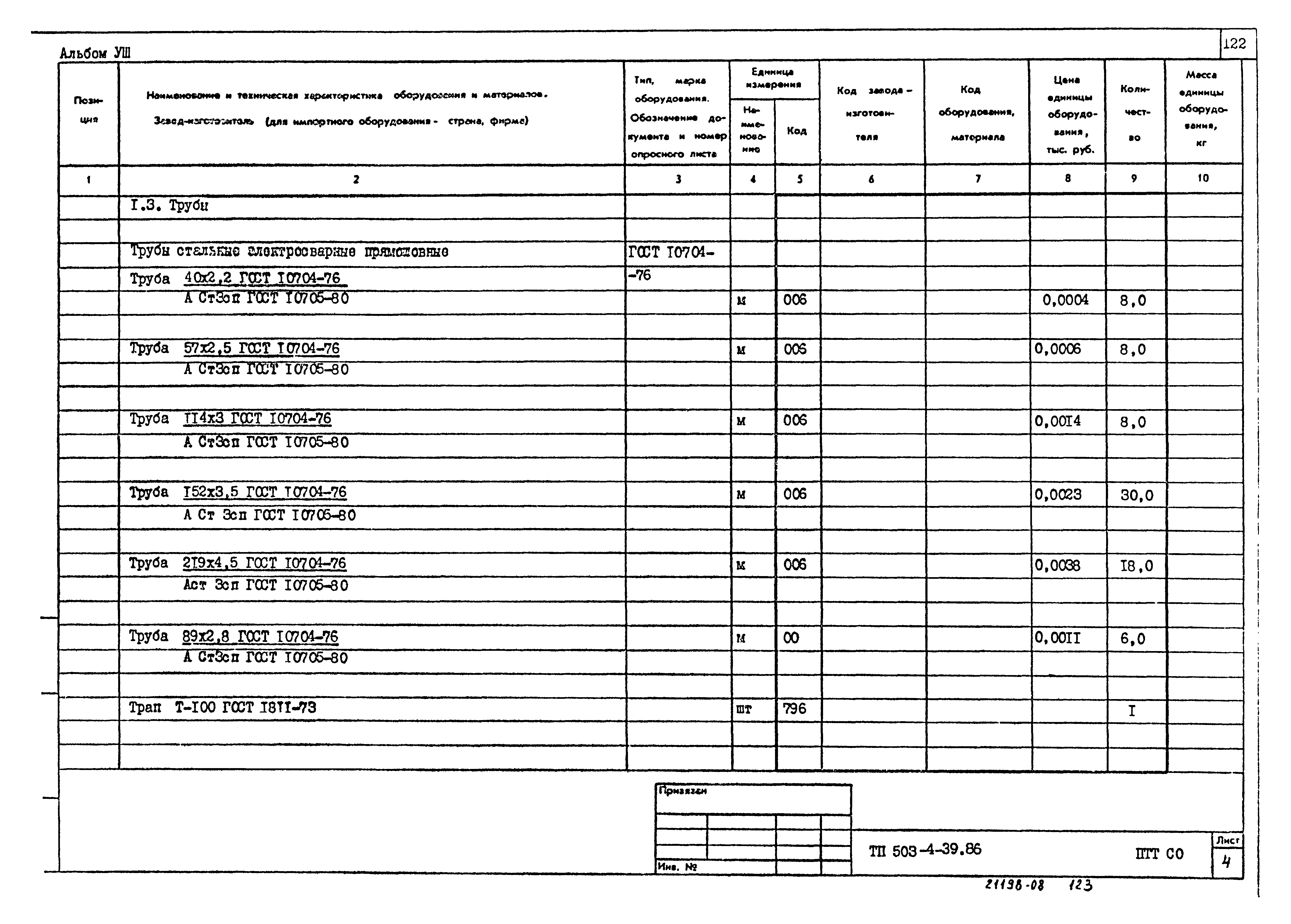 Типовой проект 503-4-39.86