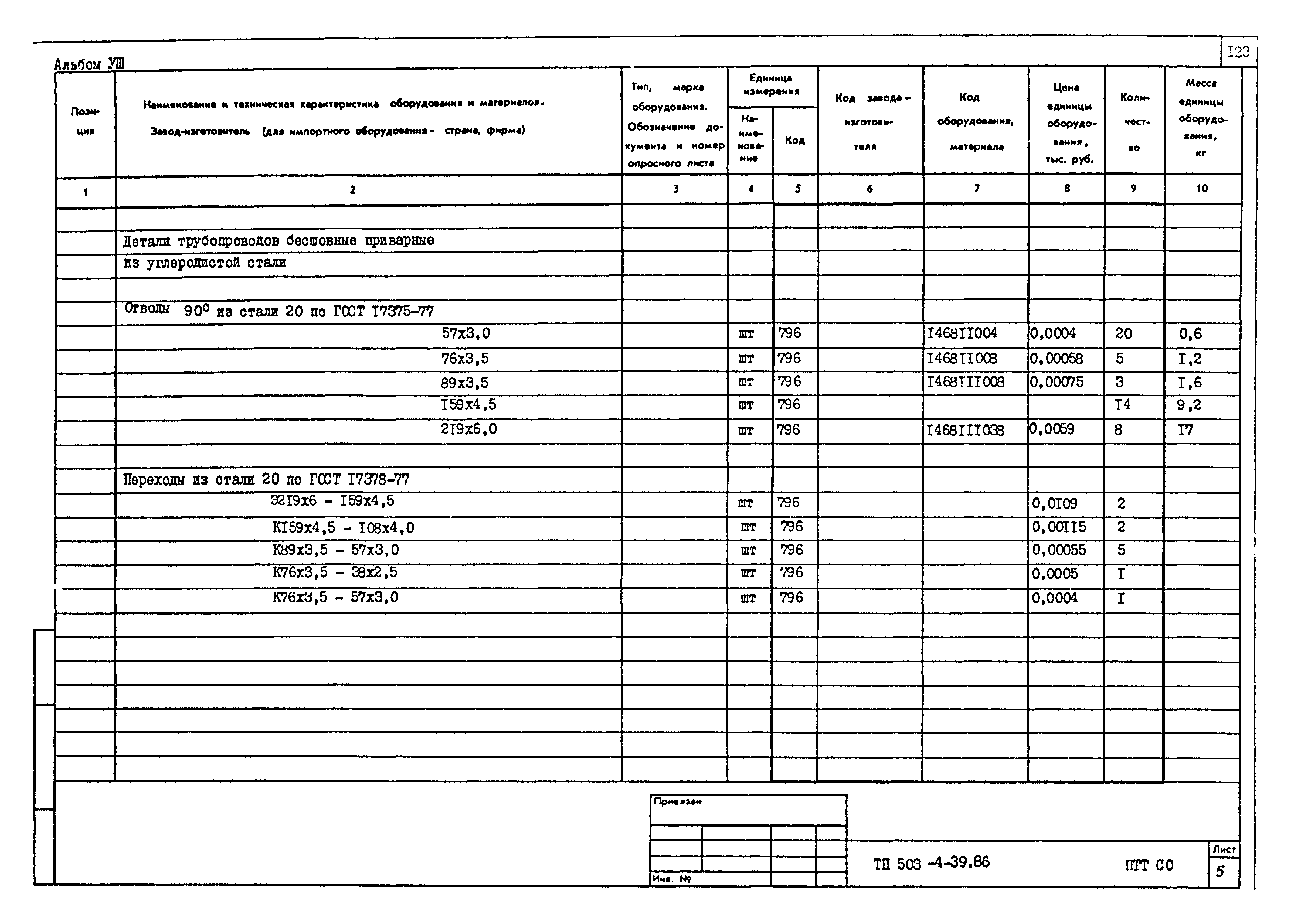 Типовой проект 503-4-39.86