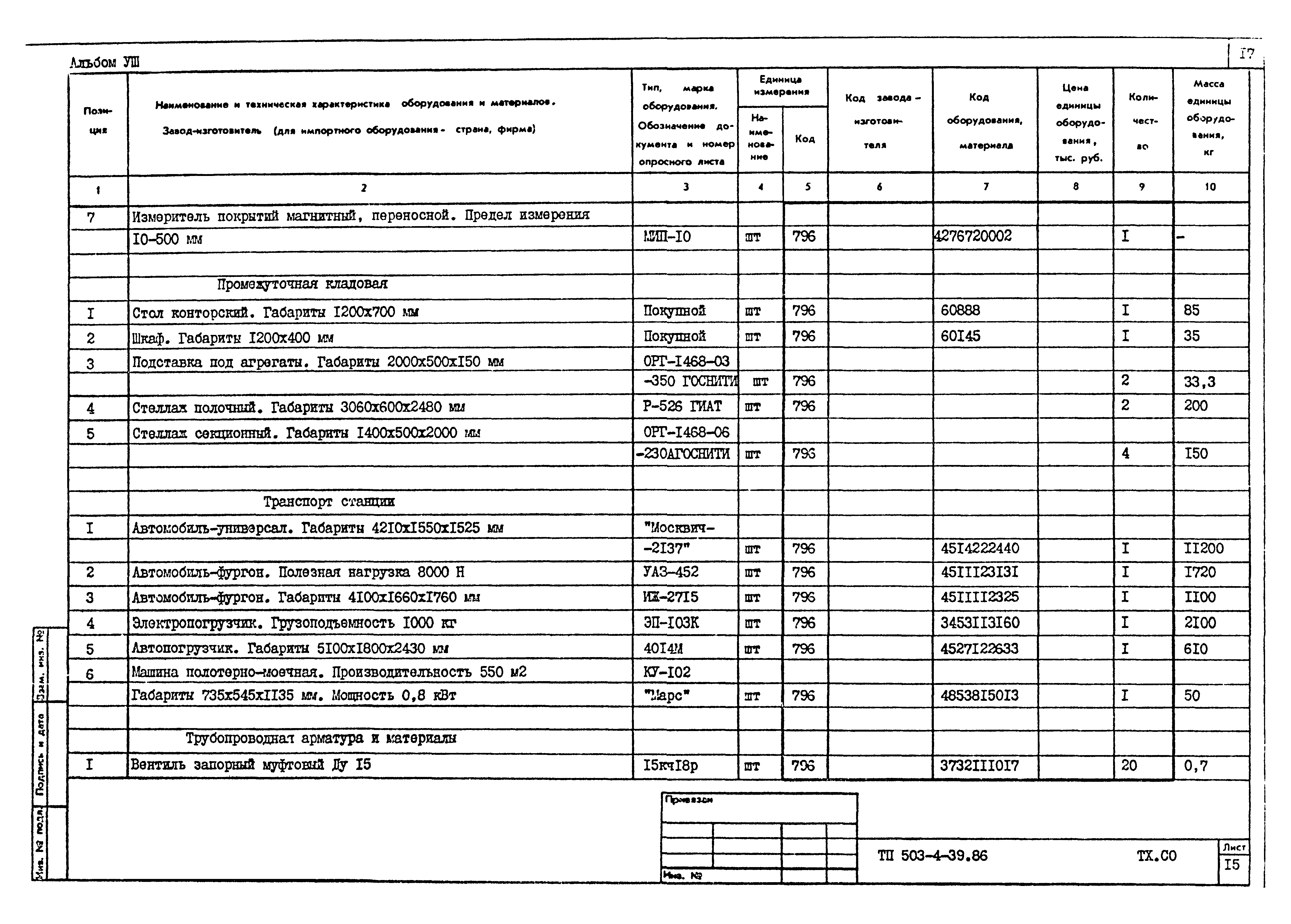 Типовой проект 503-4-39.86