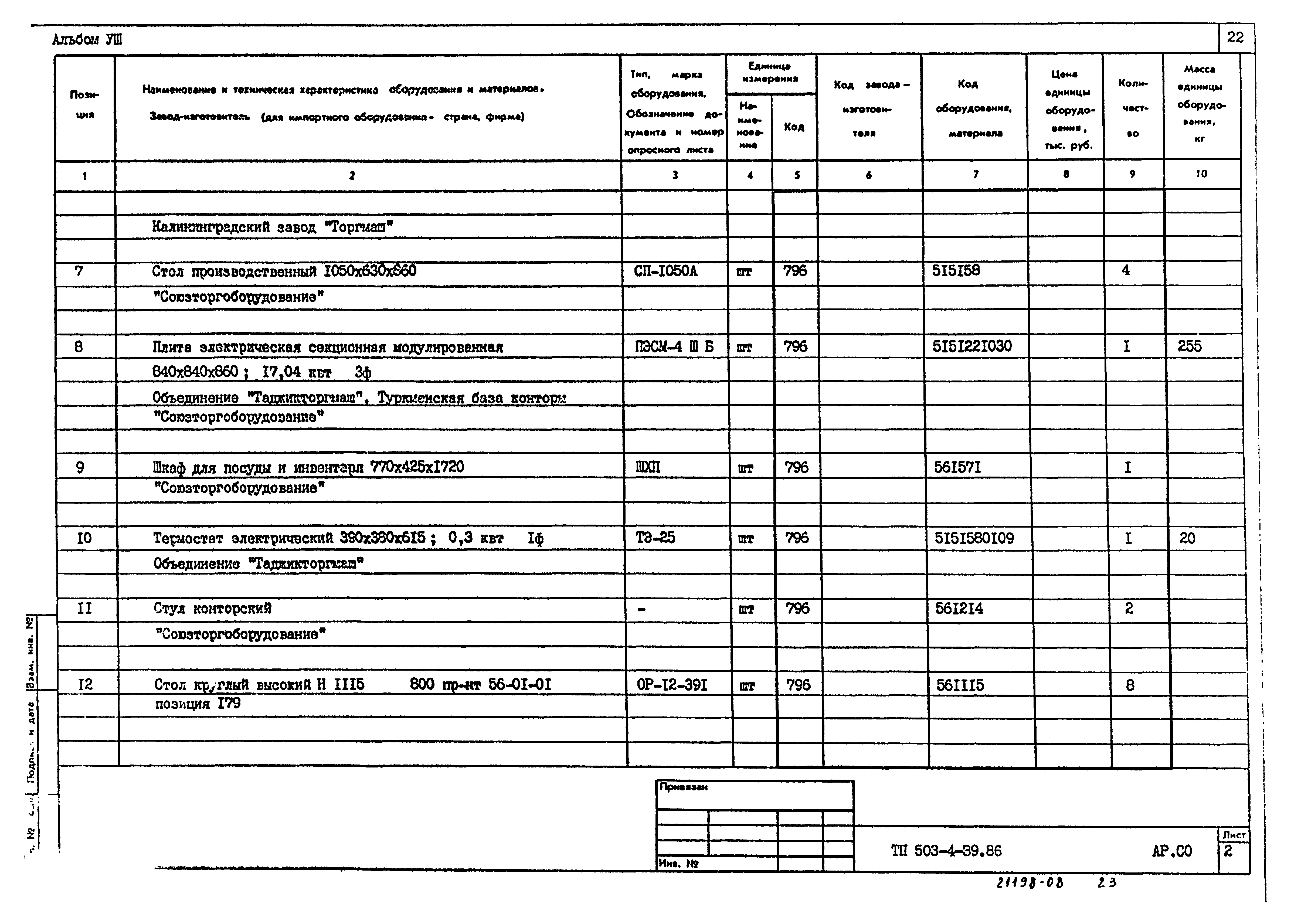 Типовой проект 503-4-39.86