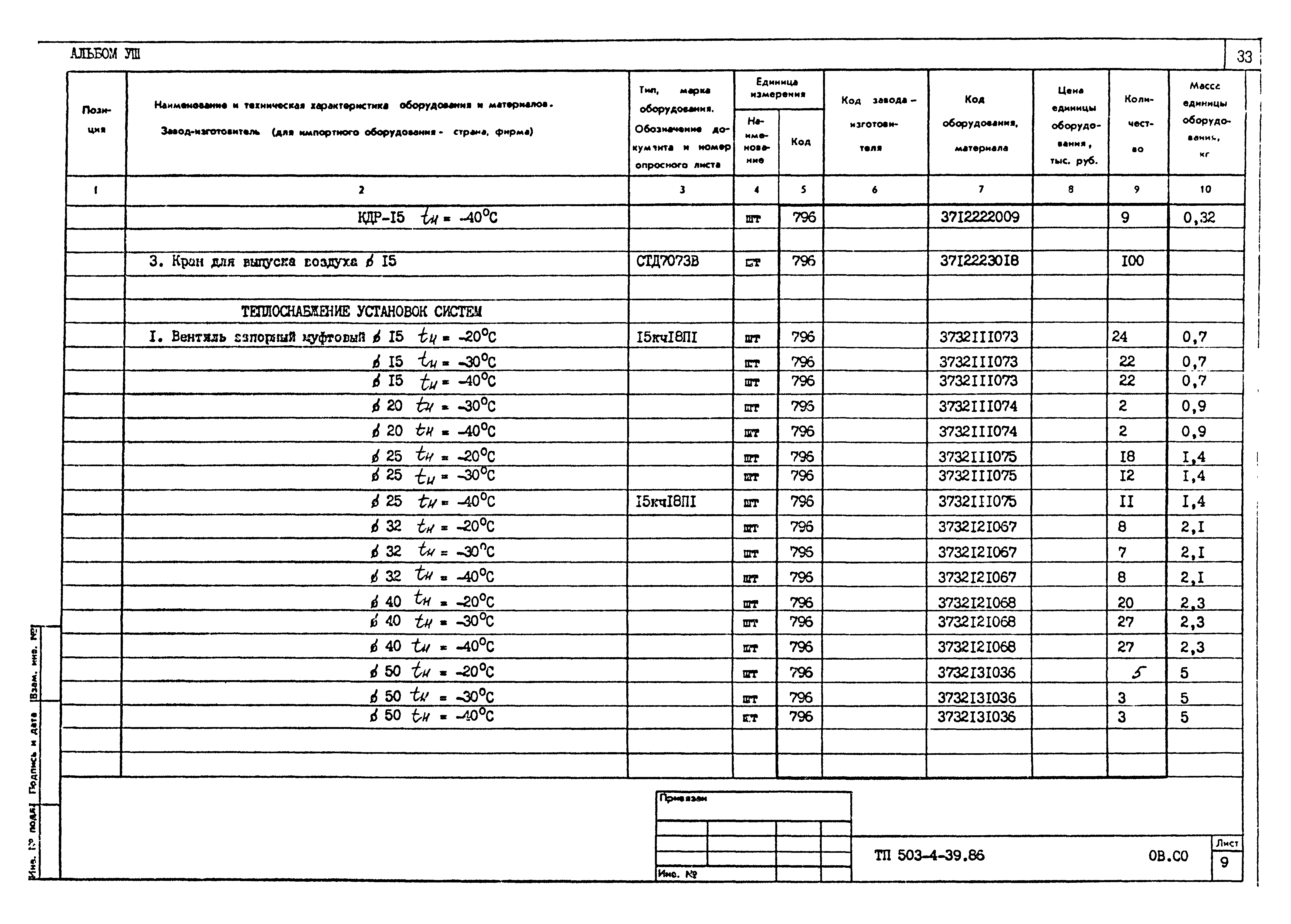 Типовой проект 503-4-39.86