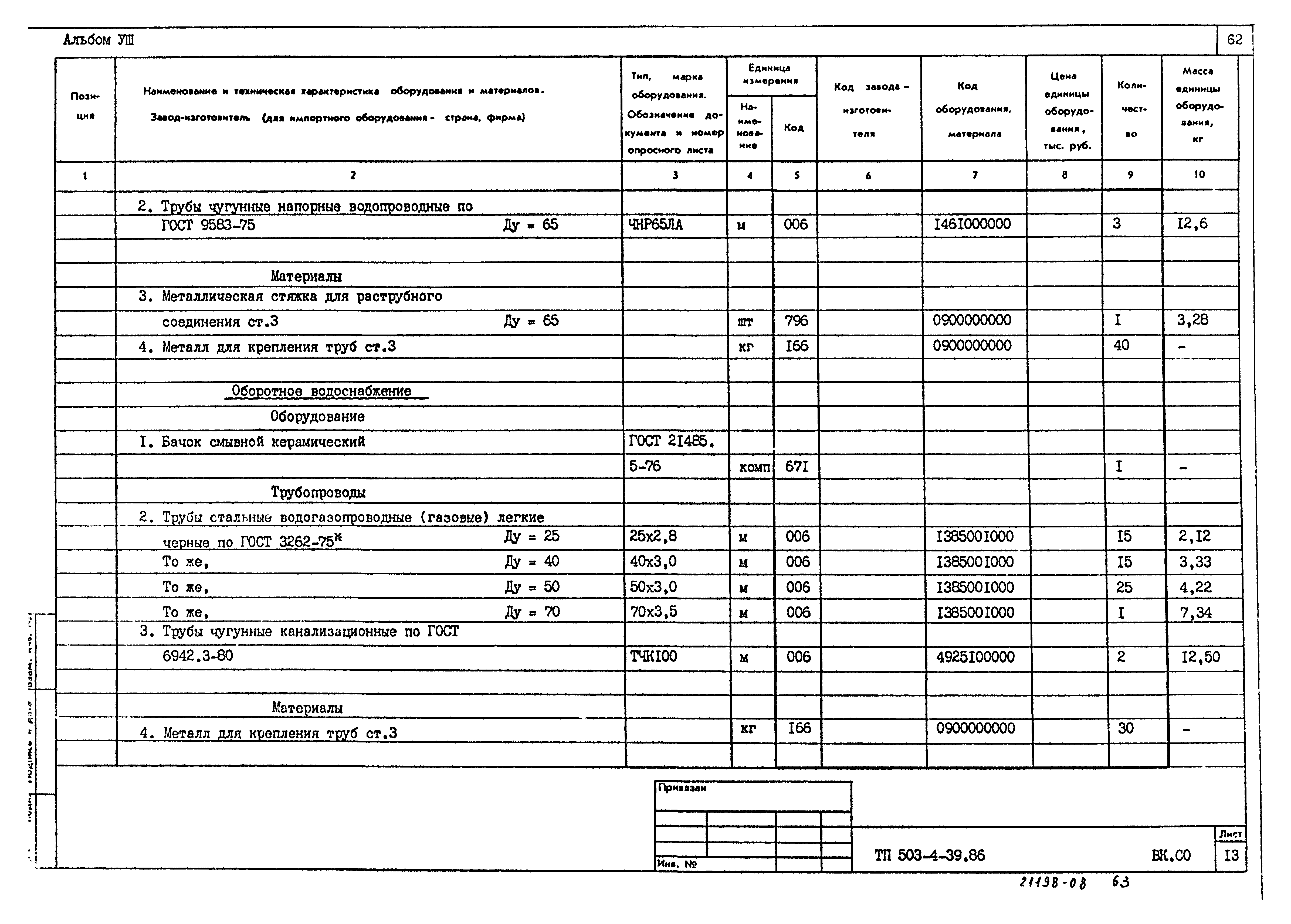 Типовой проект 503-4-39.86