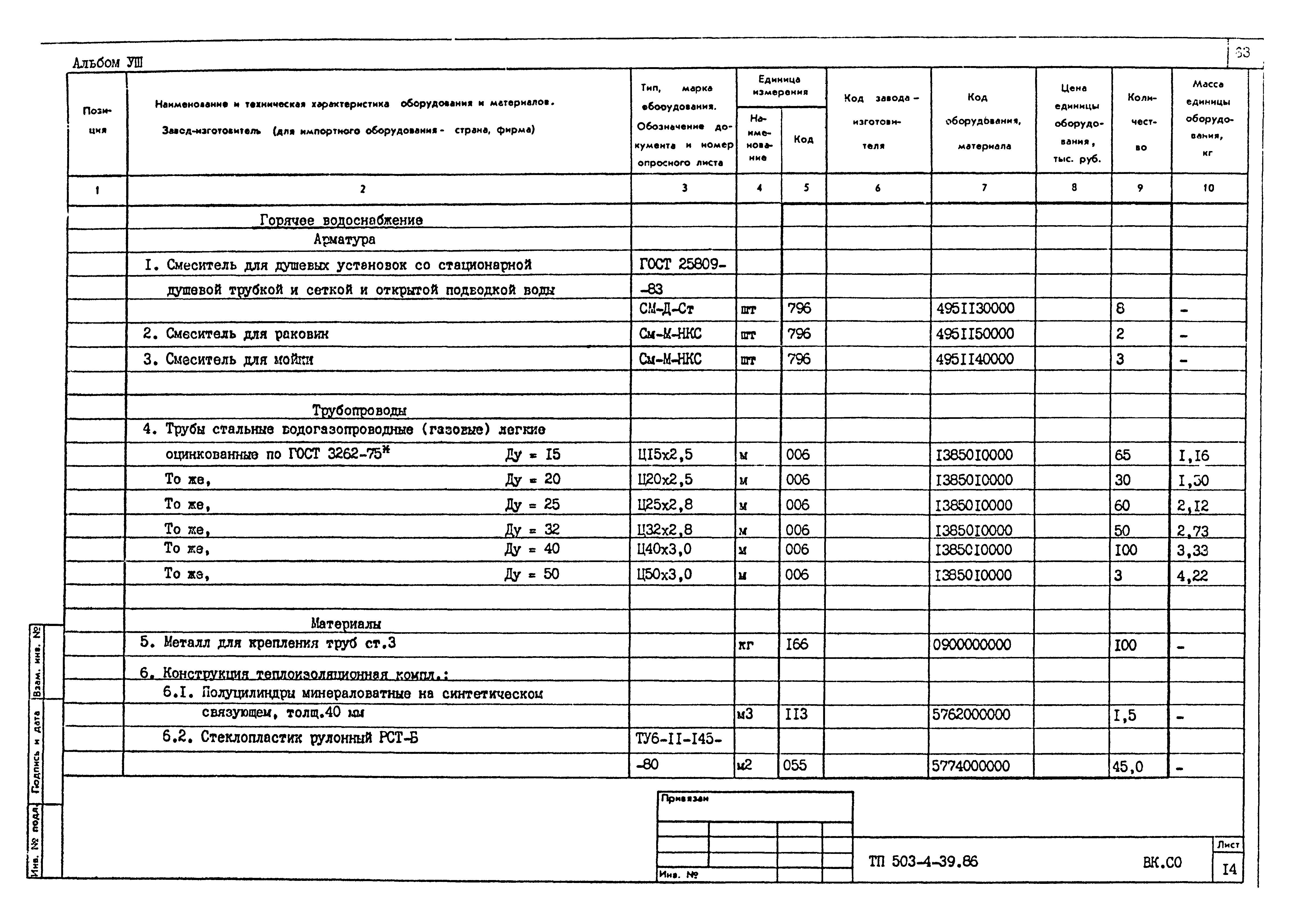 Типовой проект 503-4-39.86