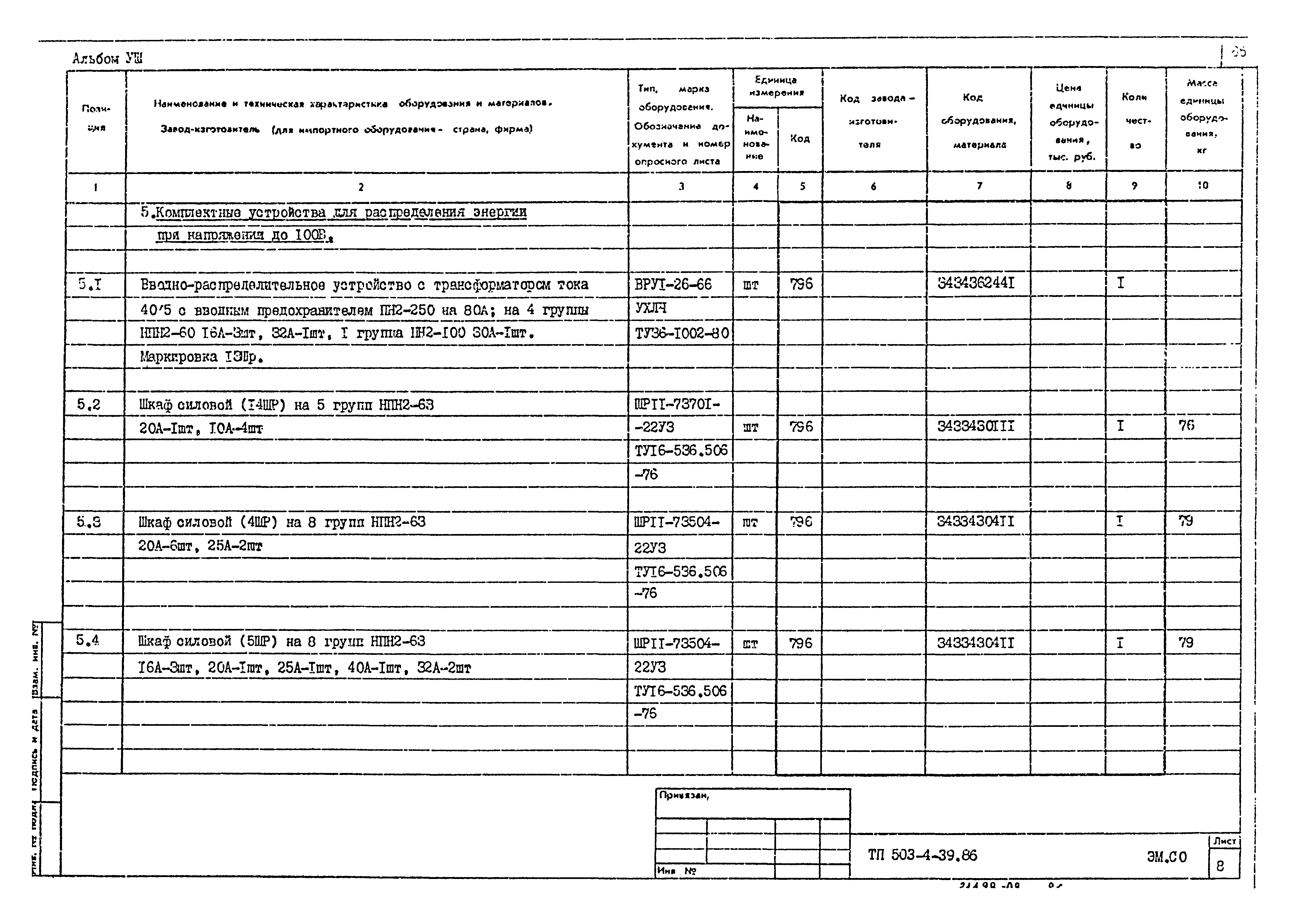 Типовой проект 503-4-39.86