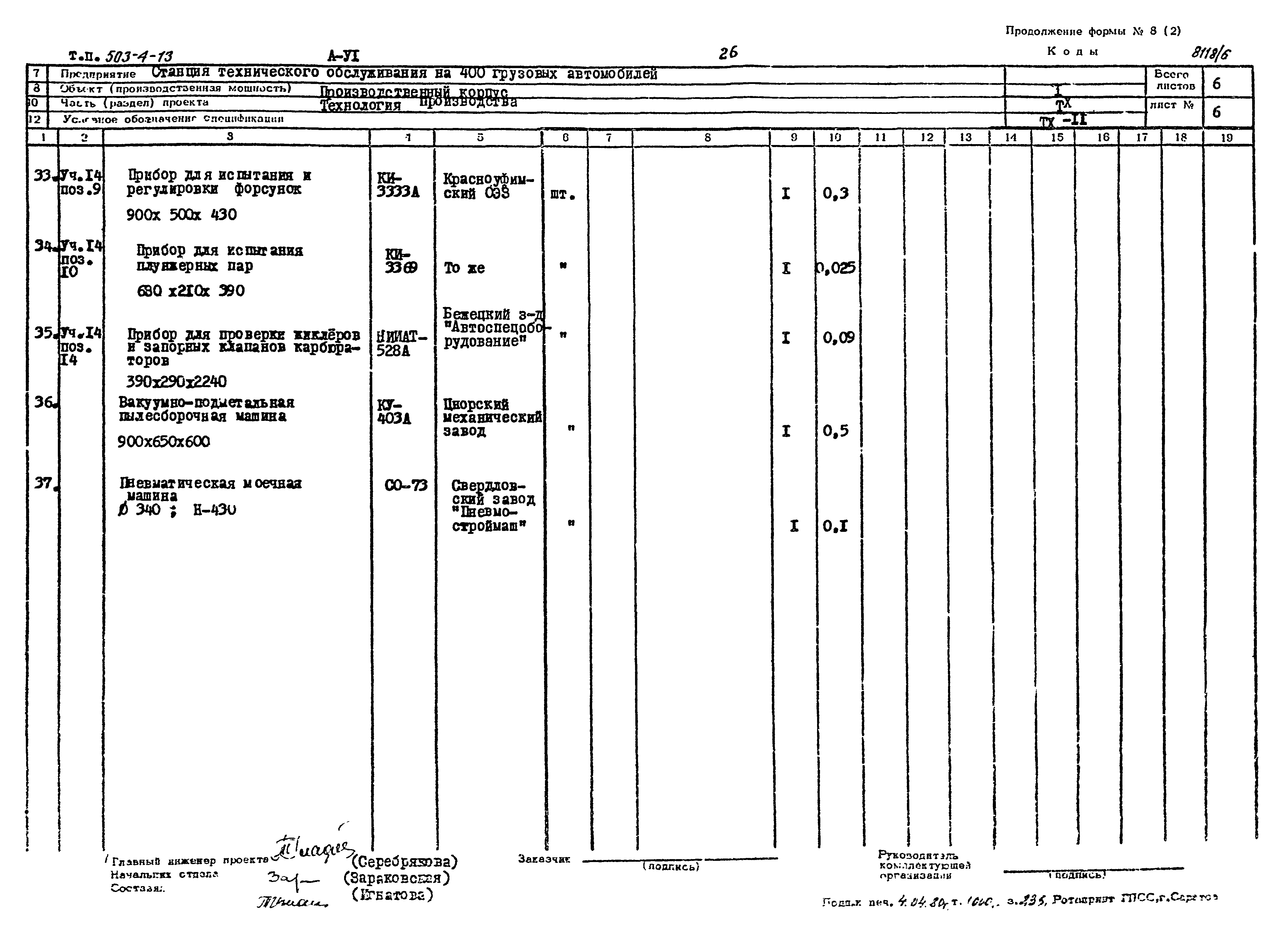 Типовой проект 503-4-13