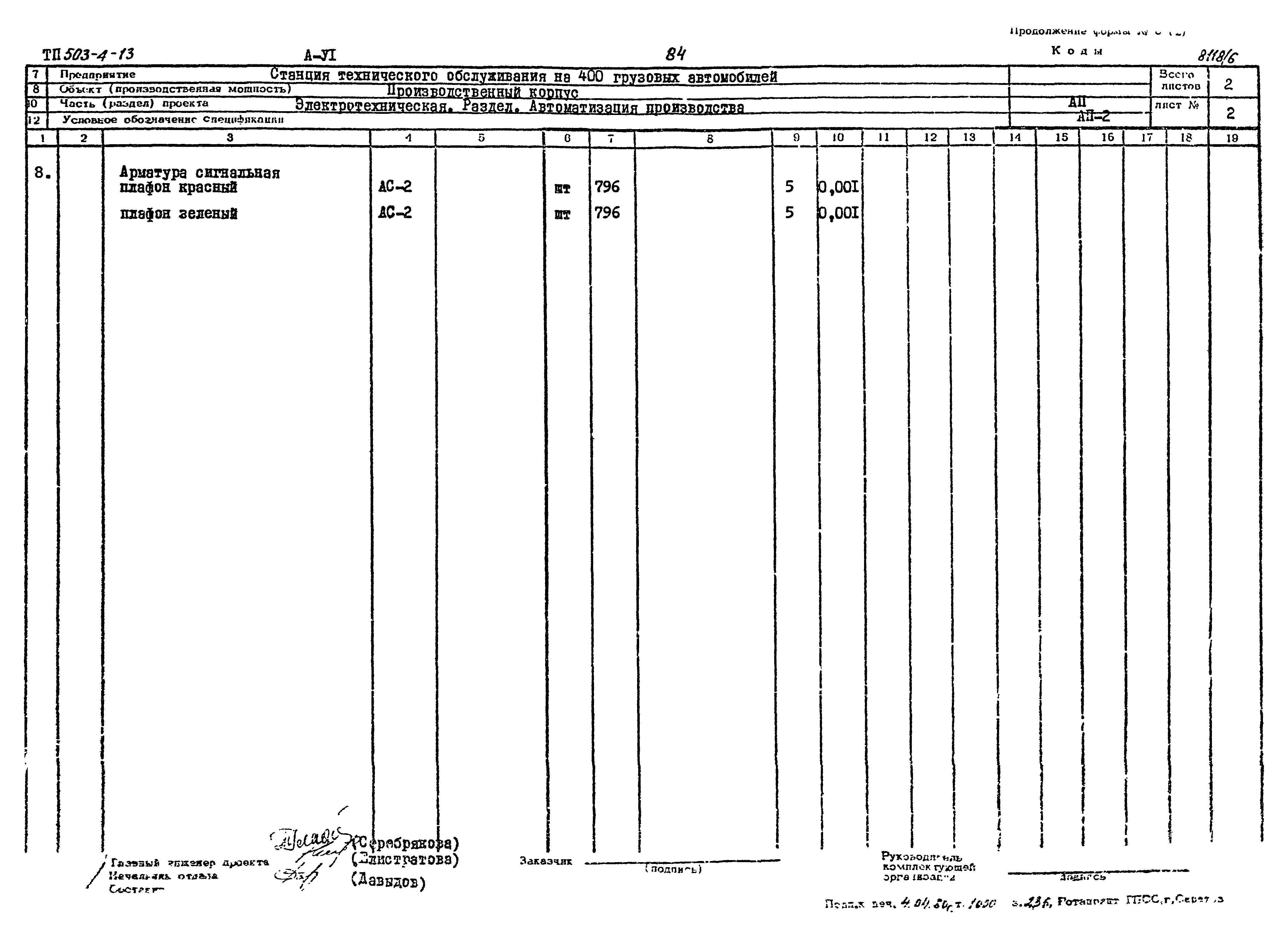 Типовой проект 503-4-13