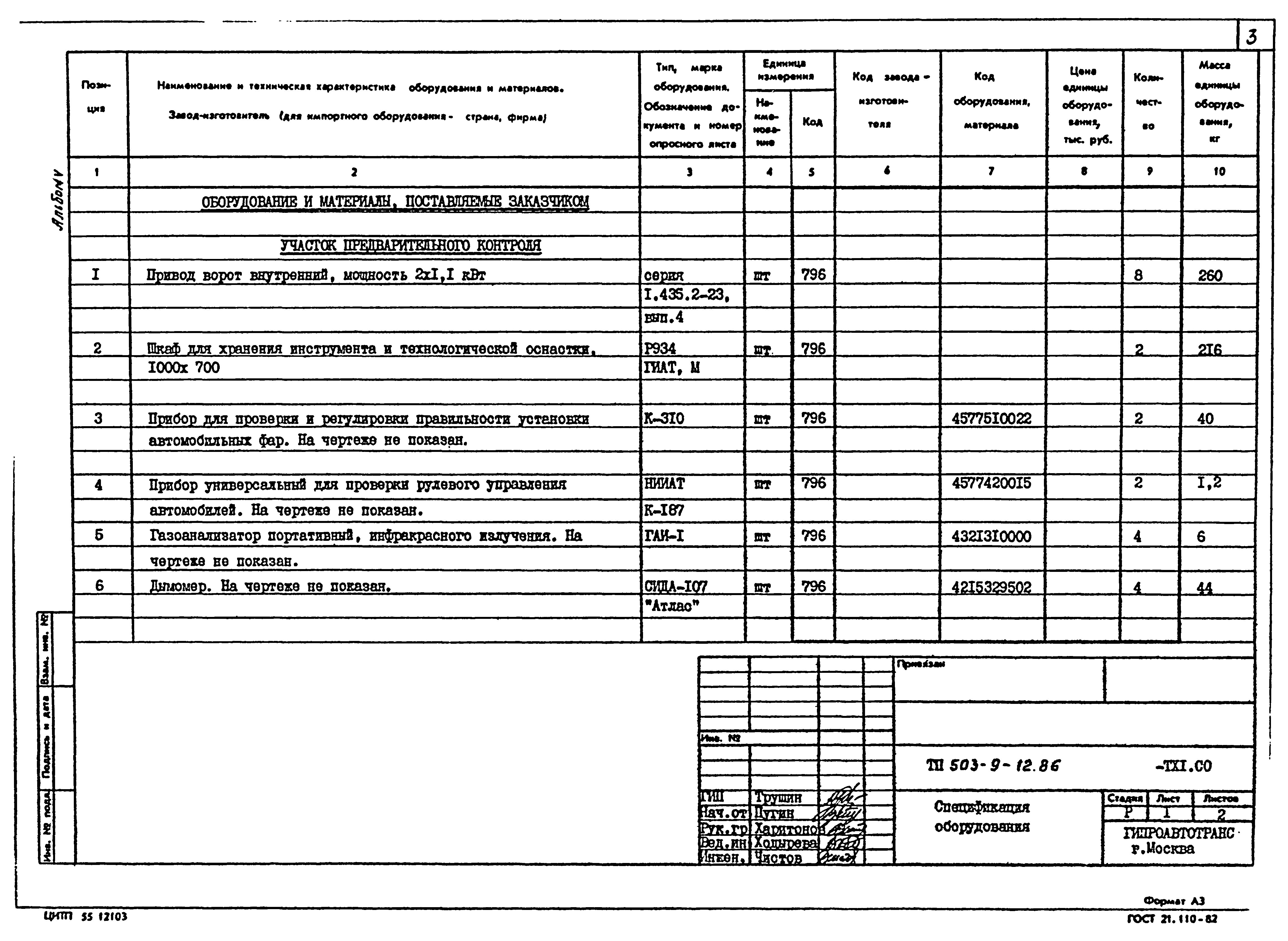 Типовой проект 503-9-12.86