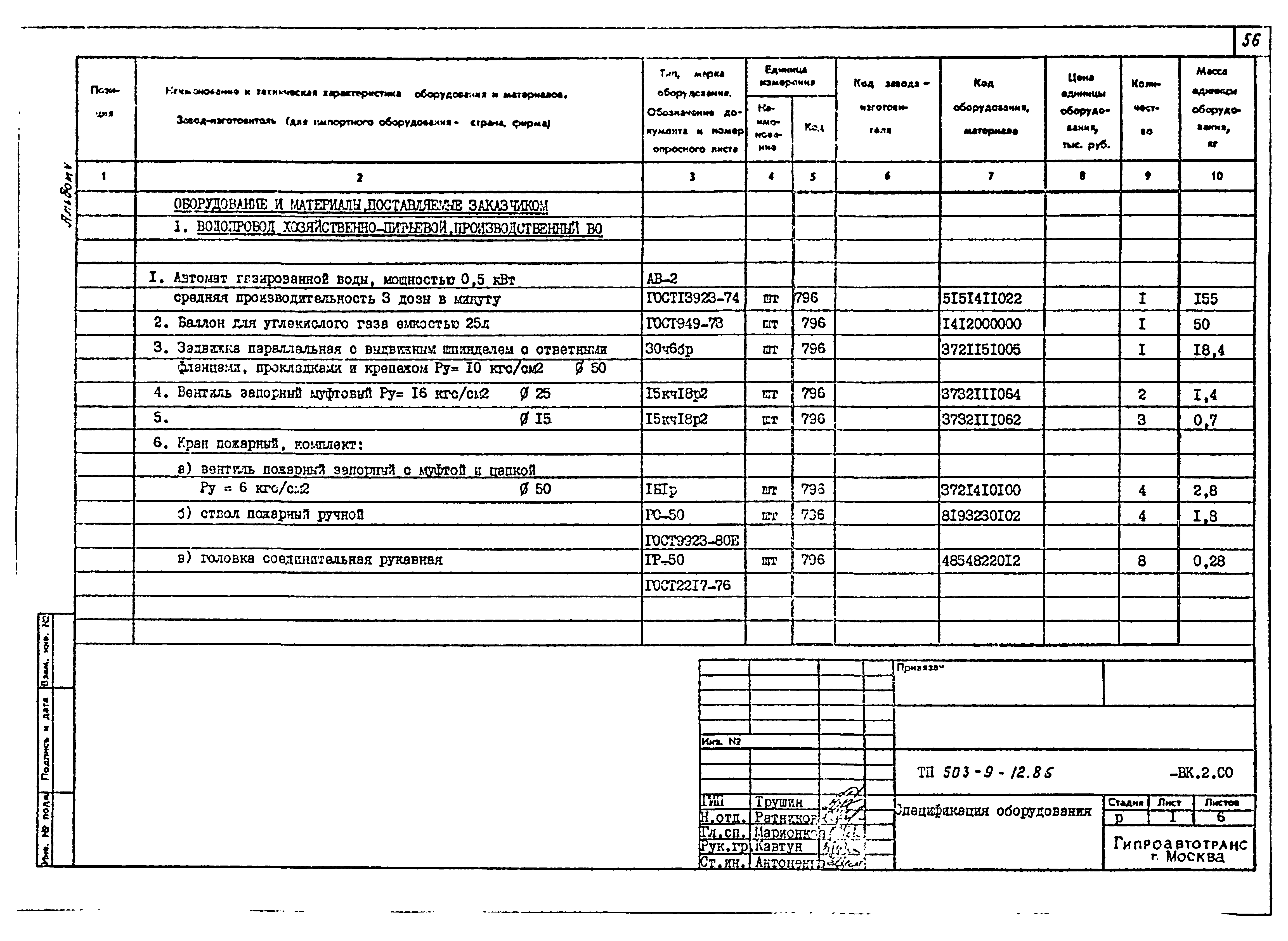 Типовой проект 503-9-12.86