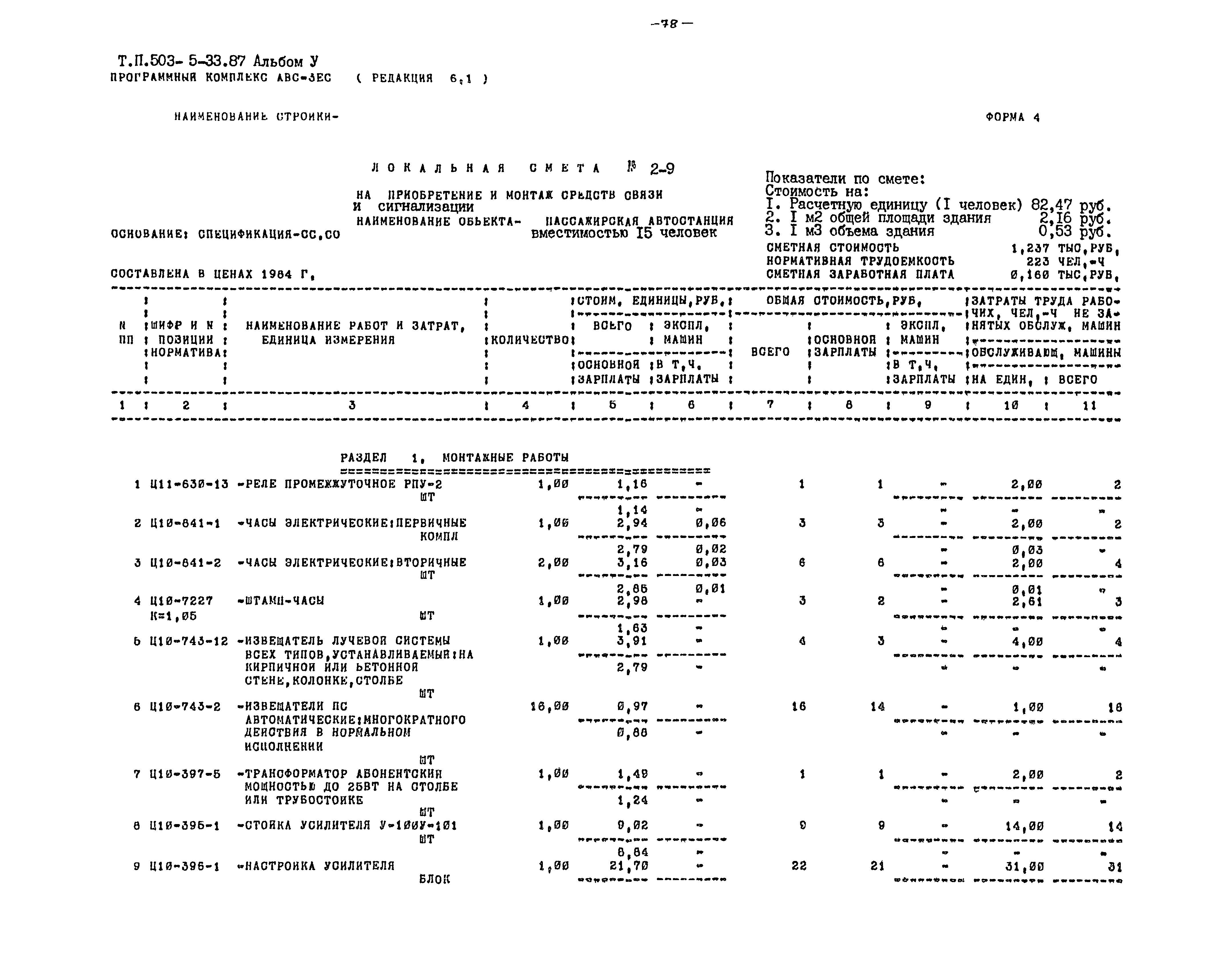 Типовой проект 503-5-33.87