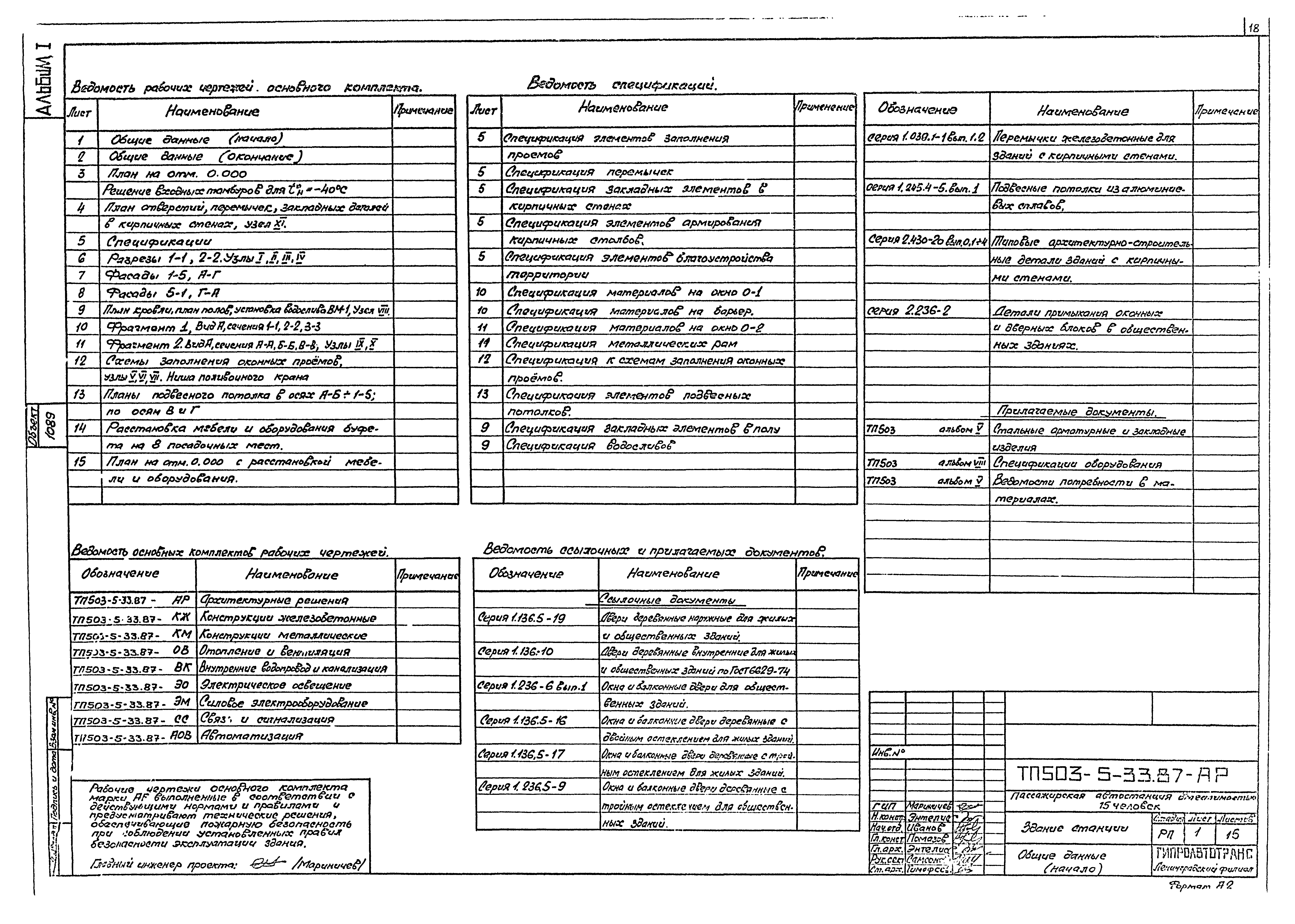Типовой проект 503-5-33.87
