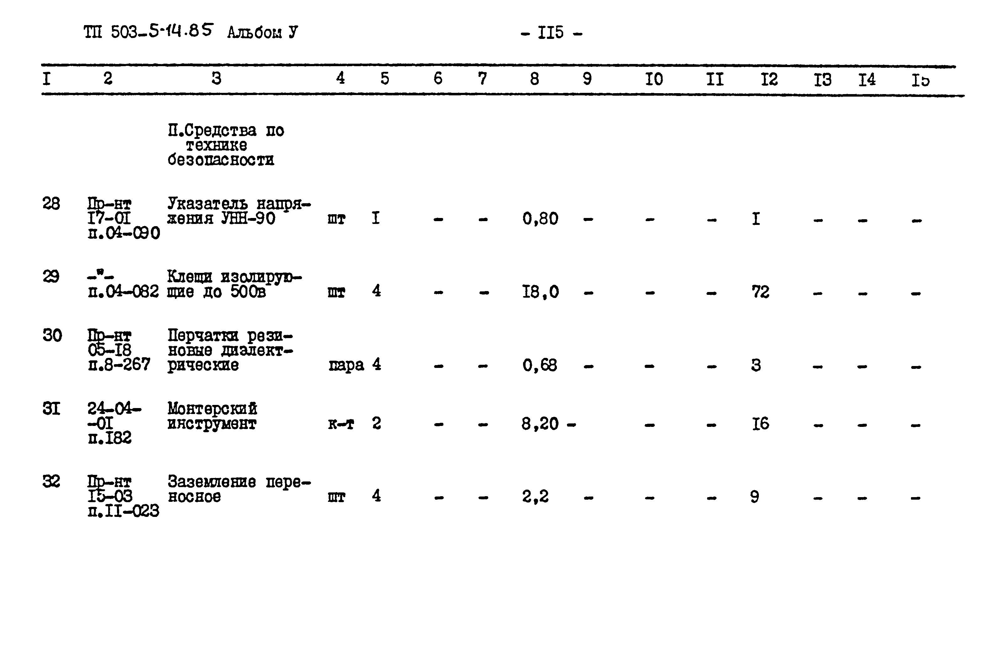 Типовой проект 503-5-14.85