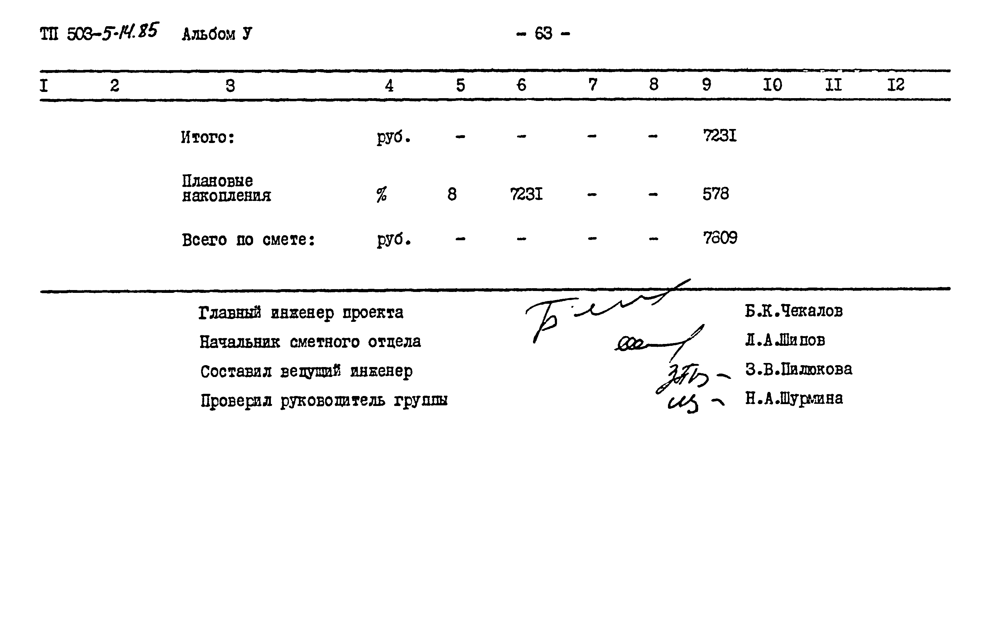 Типовой проект 503-5-14.85