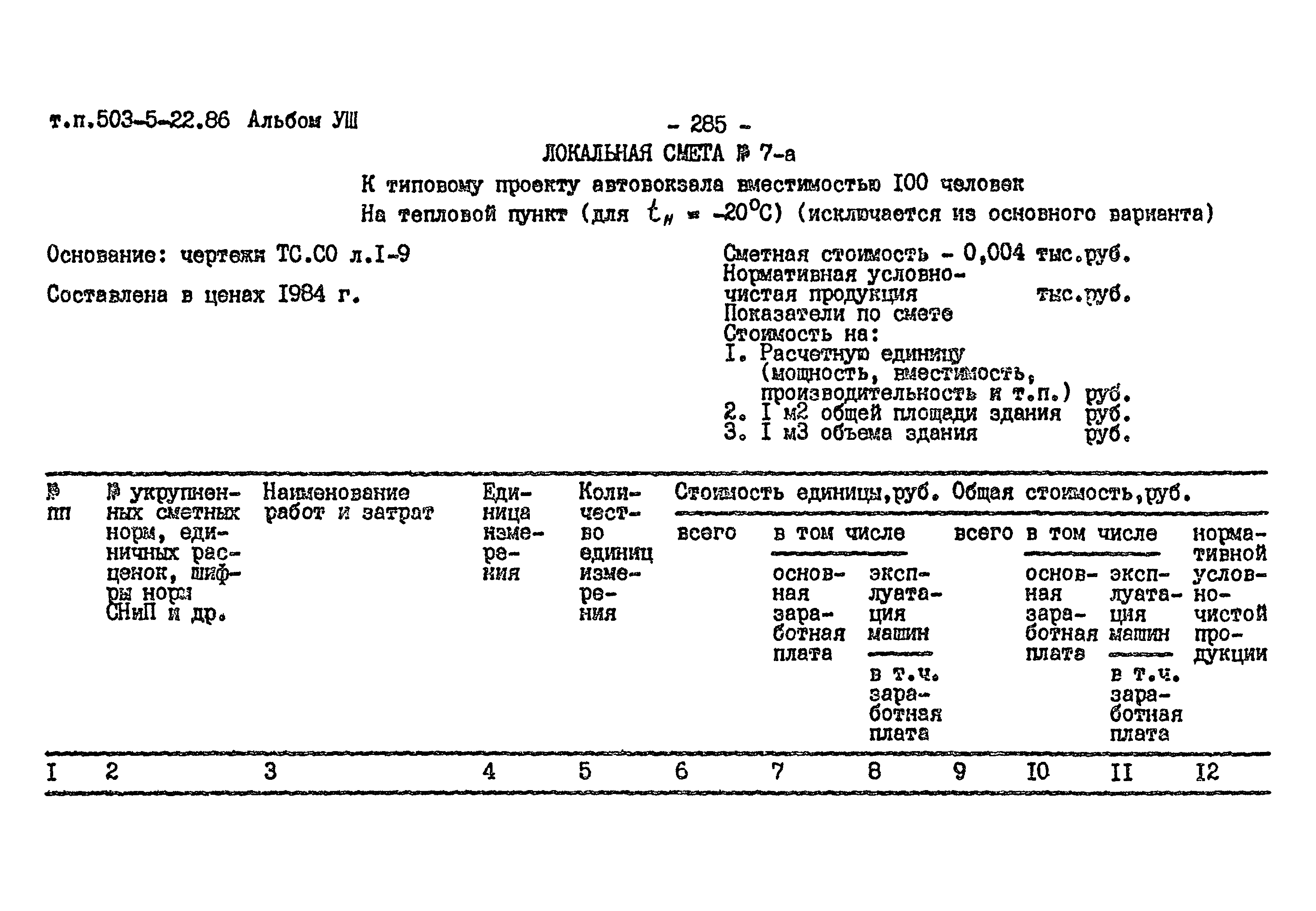 Типовой проект 503-5-22.86