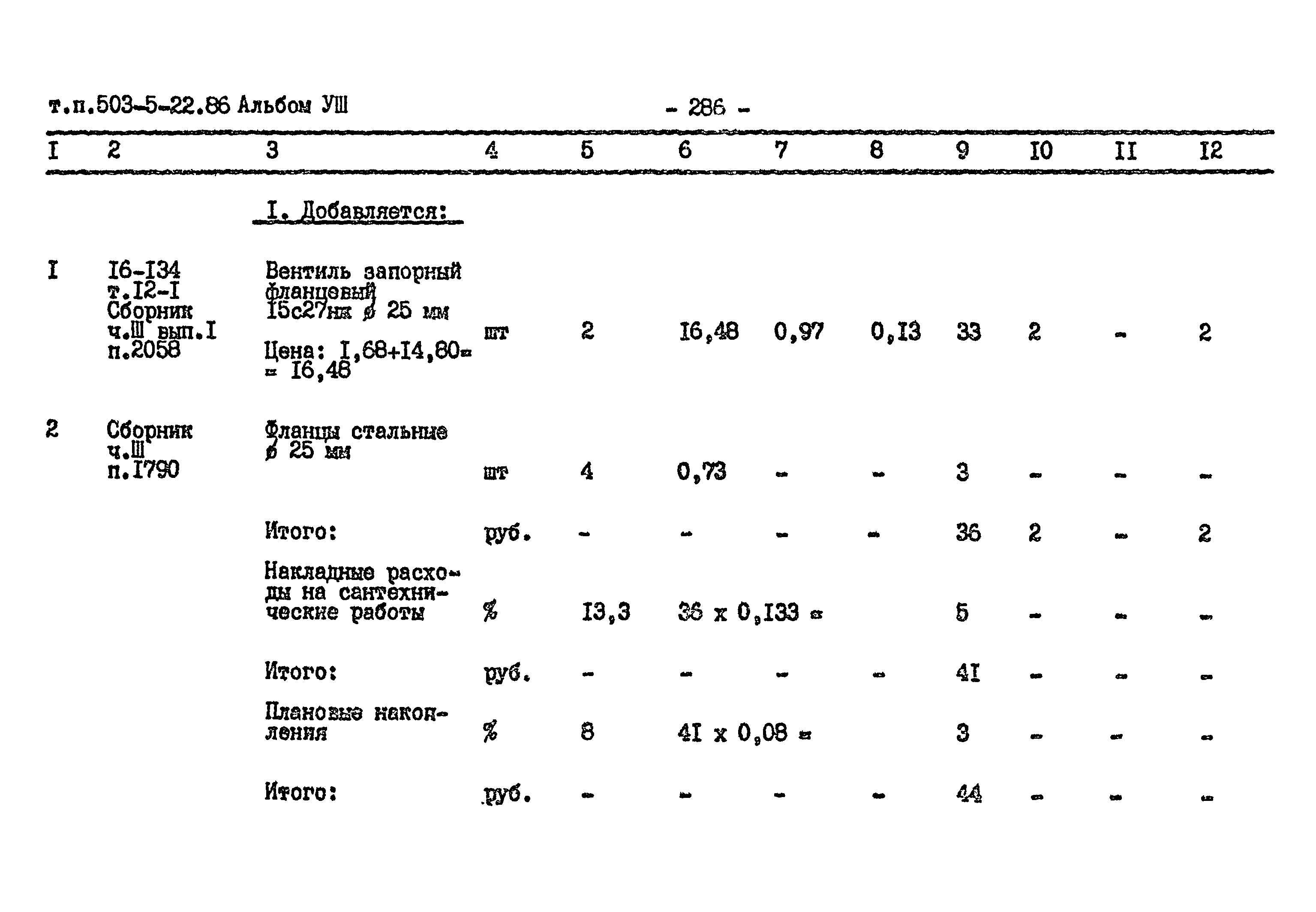 Типовой проект 503-5-22.86