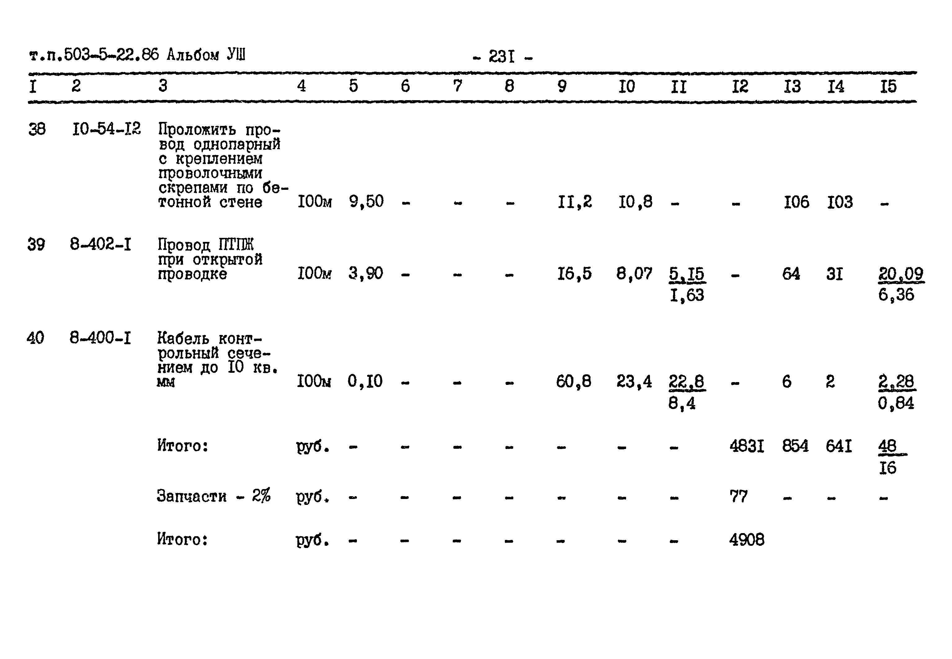 Типовой проект 503-5-22.86
