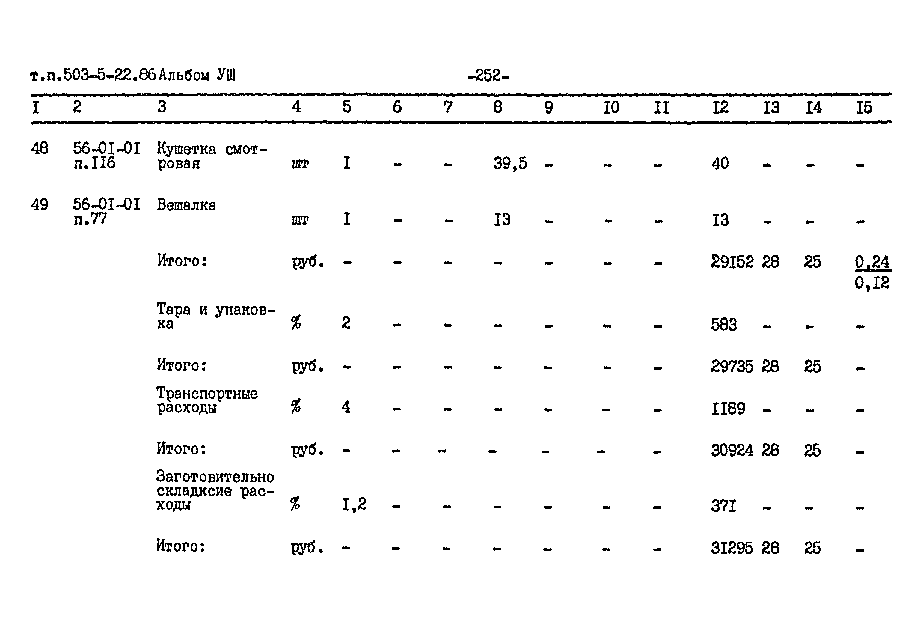 Типовой проект 503-5-22.86