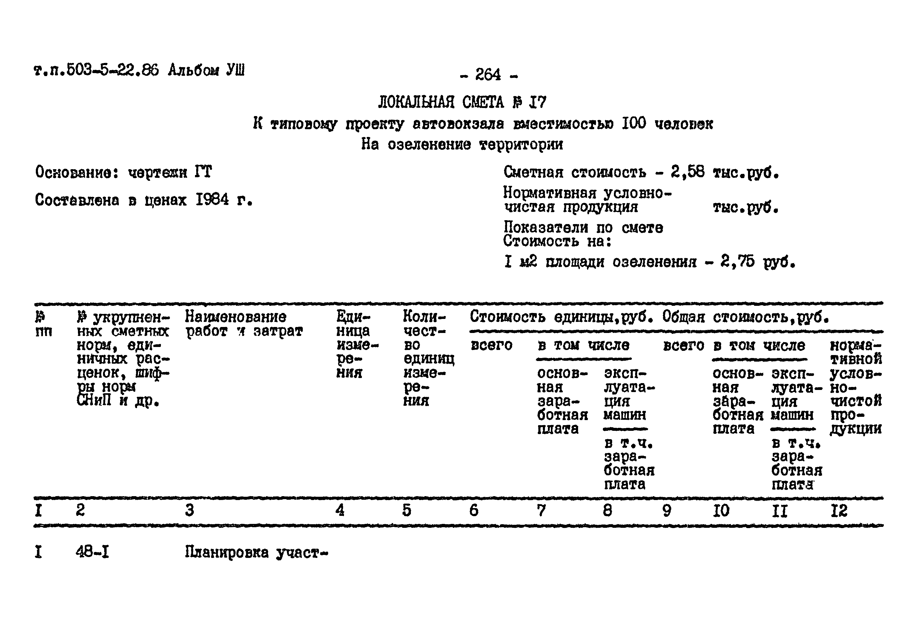 Типовой проект 503-5-22.86