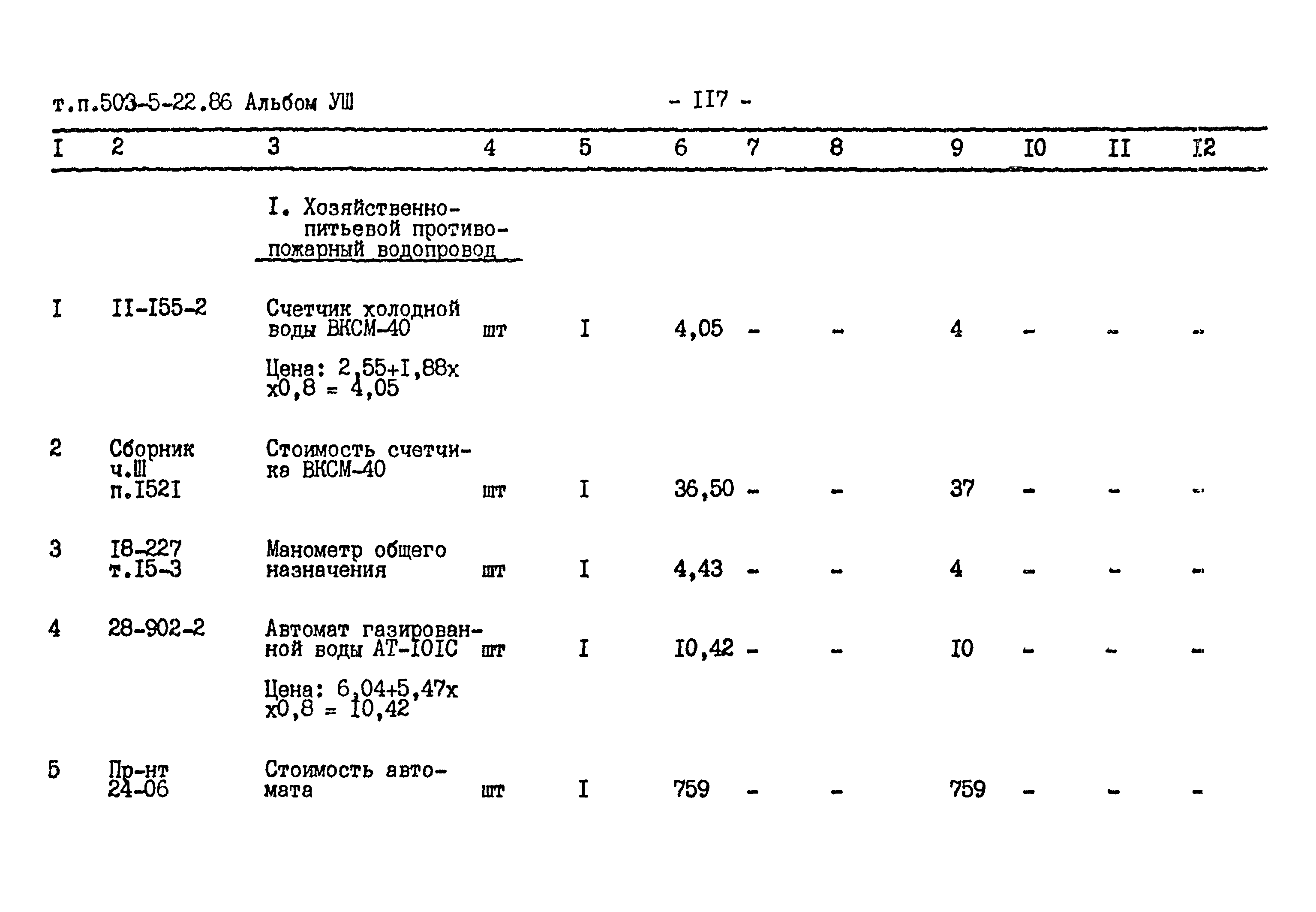 Типовой проект 503-5-22.86