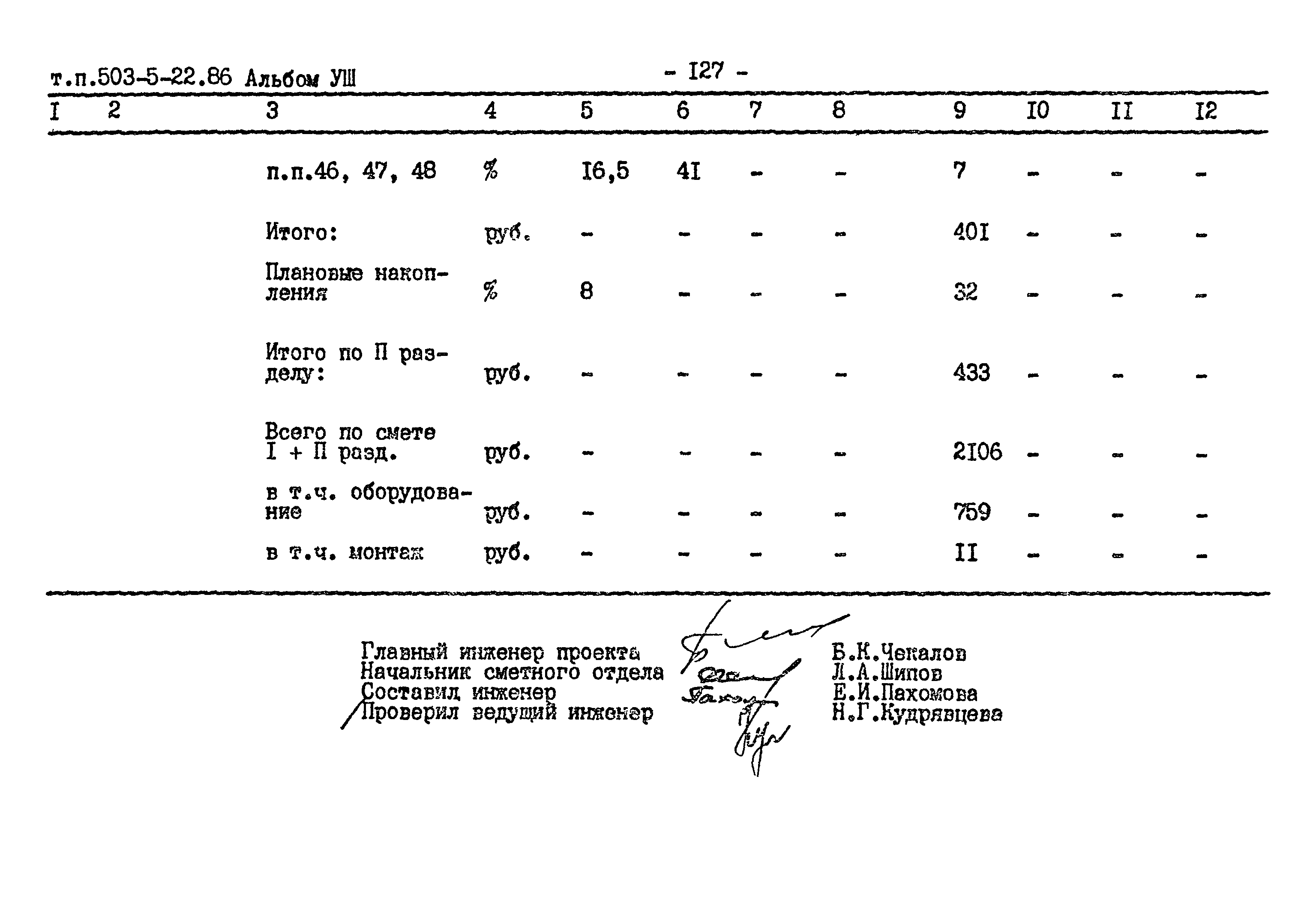 Типовой проект 503-5-22.86