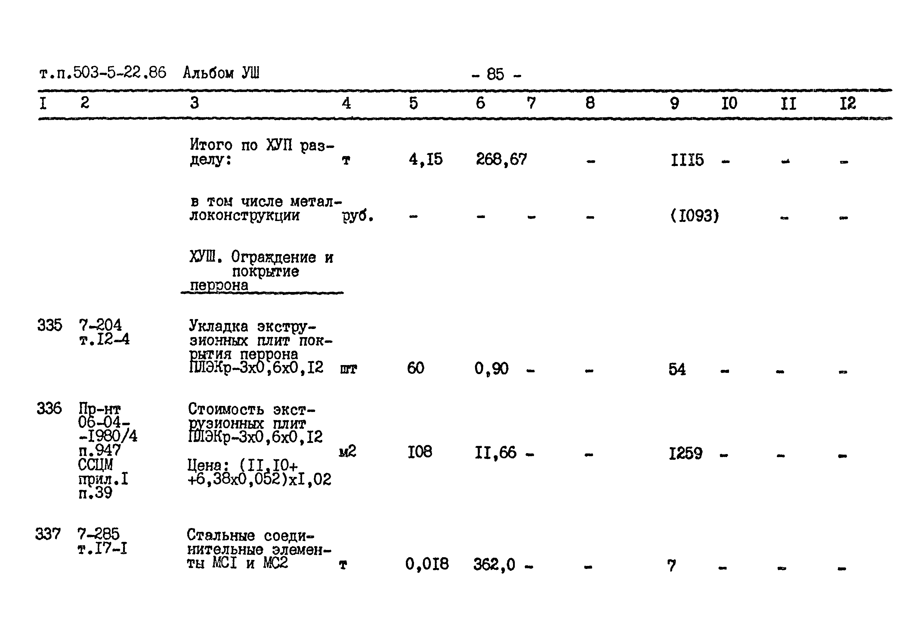 Типовой проект 503-5-22.86
