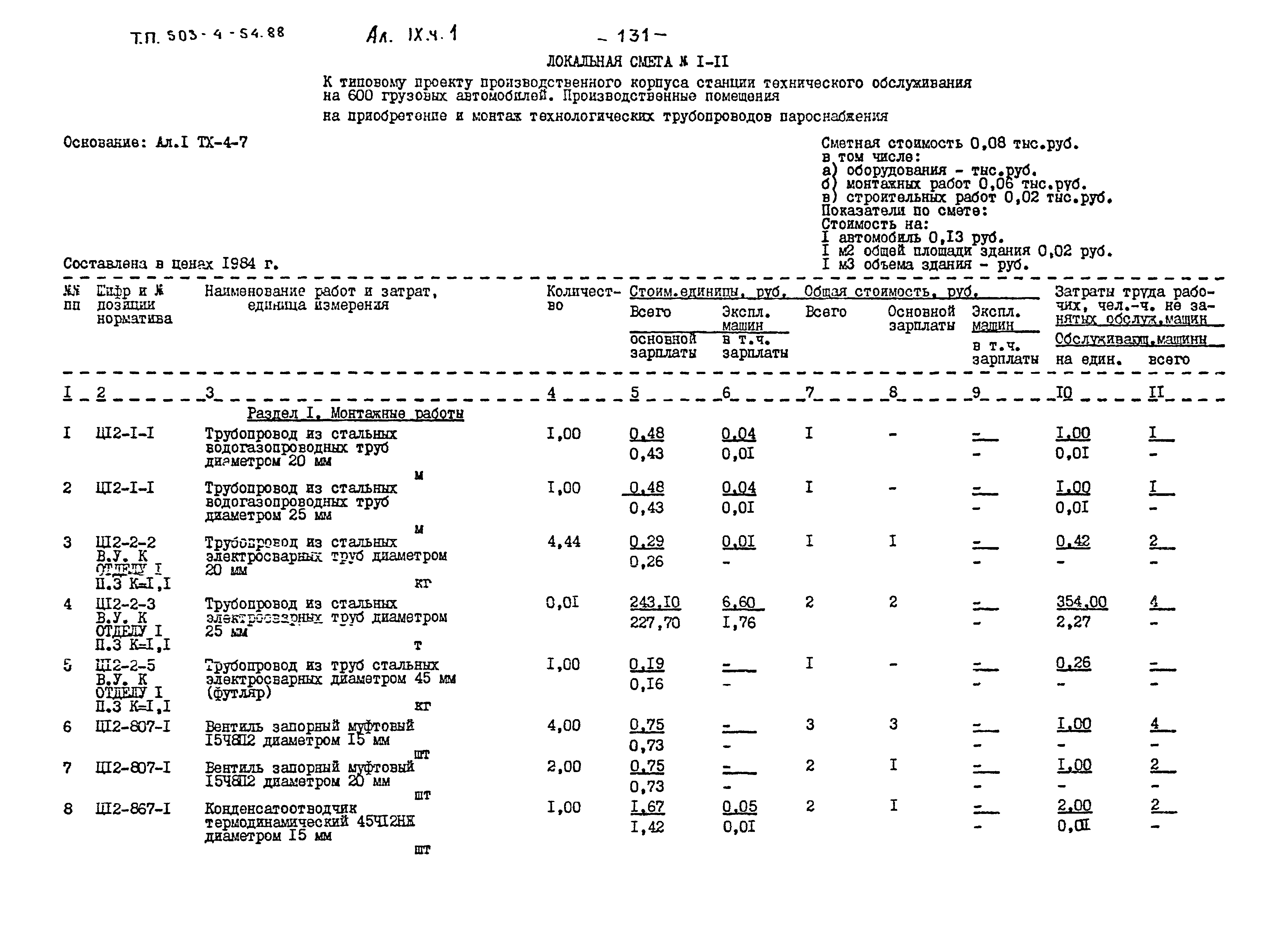 Типовой проект 503-4-54.88