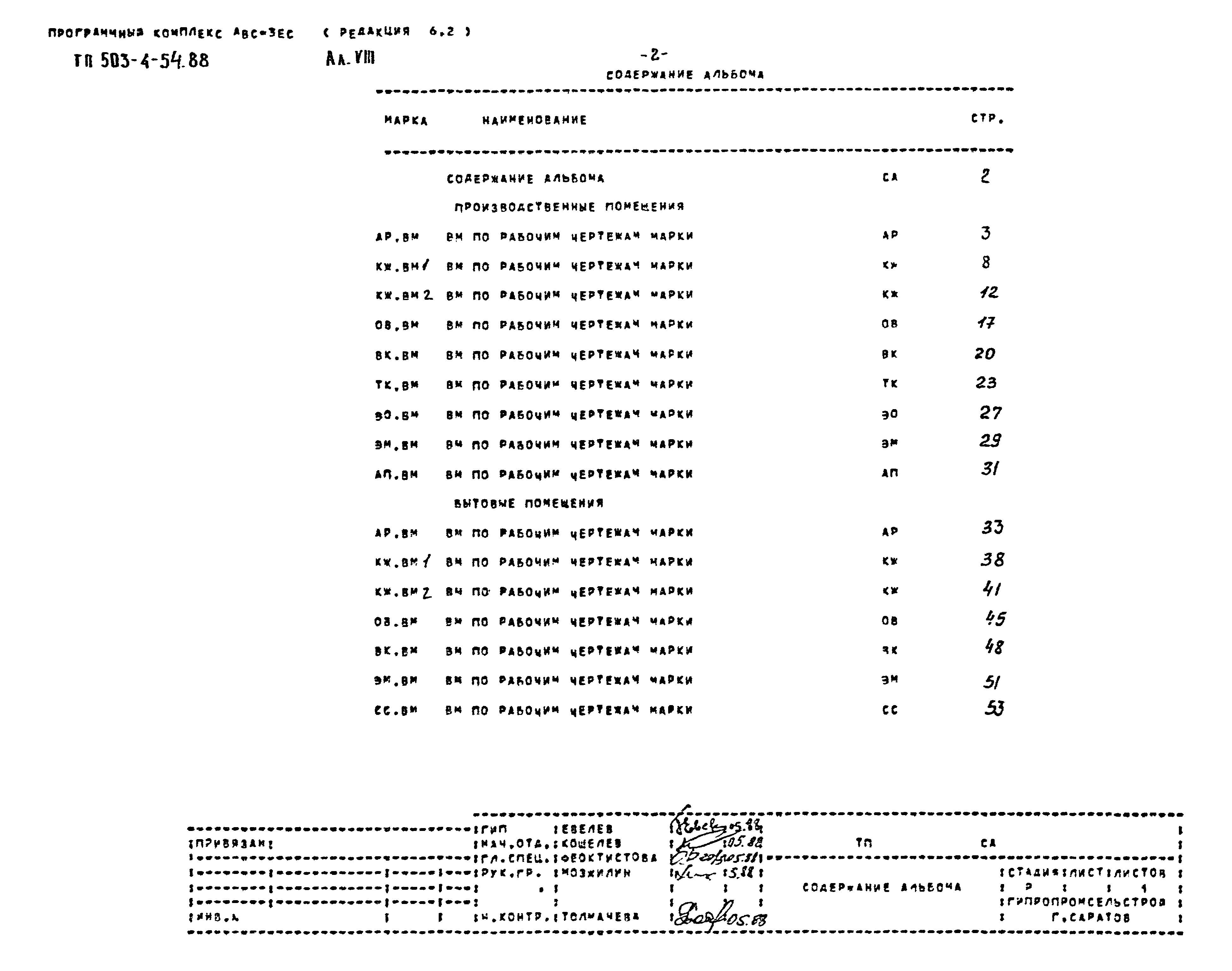 Типовой проект 503-4-54.88