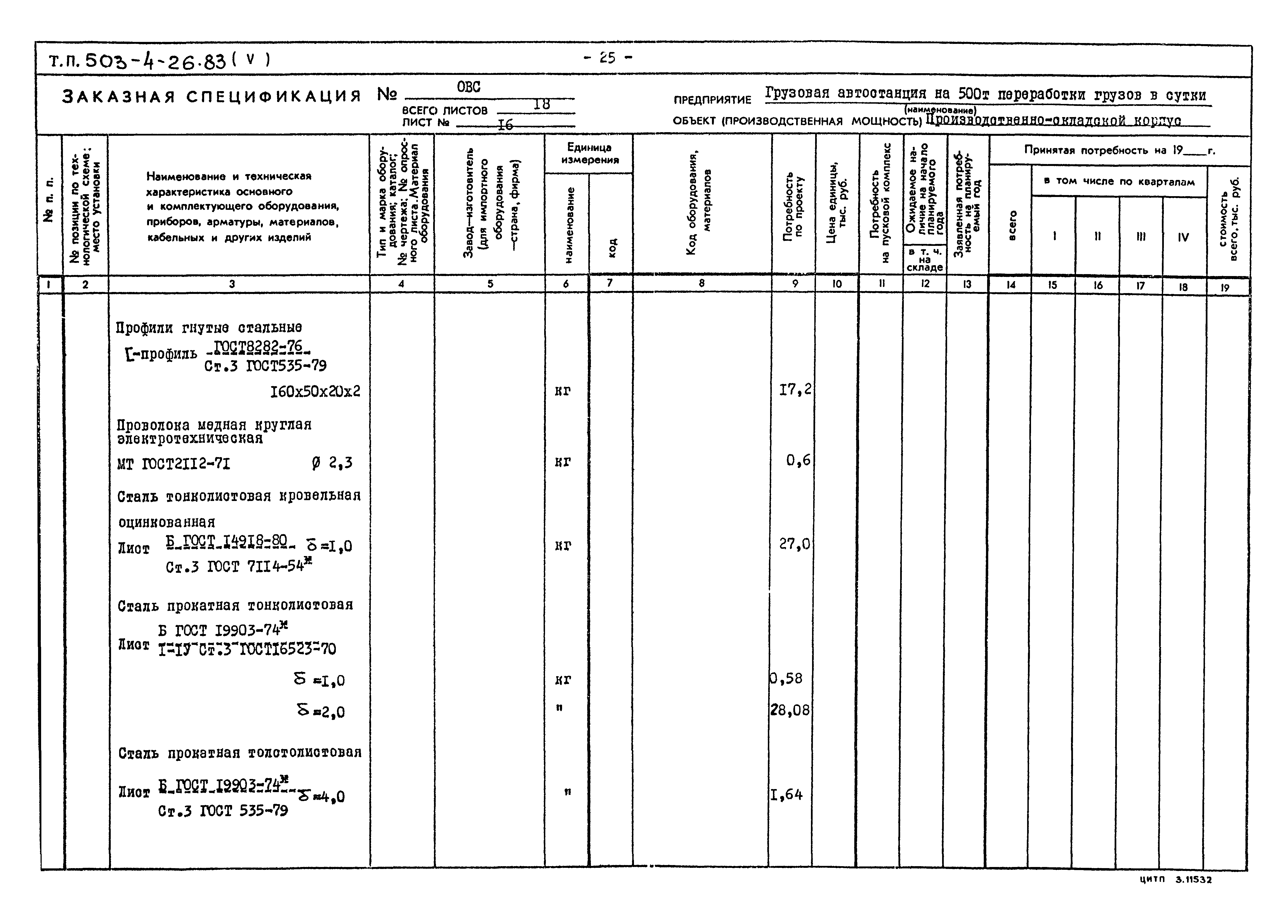 Типовой проект 503-4-26.83