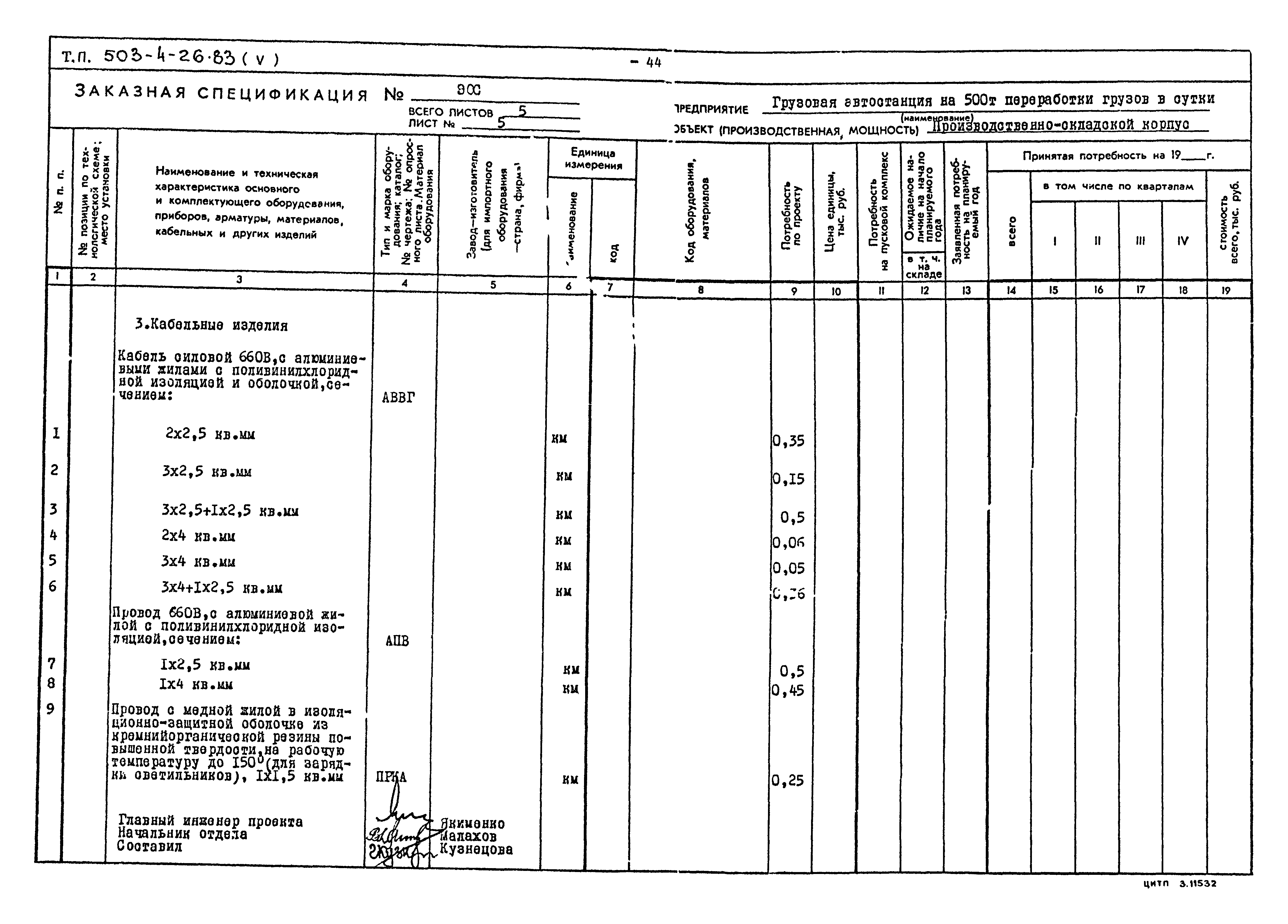 Типовой проект 503-4-26.83