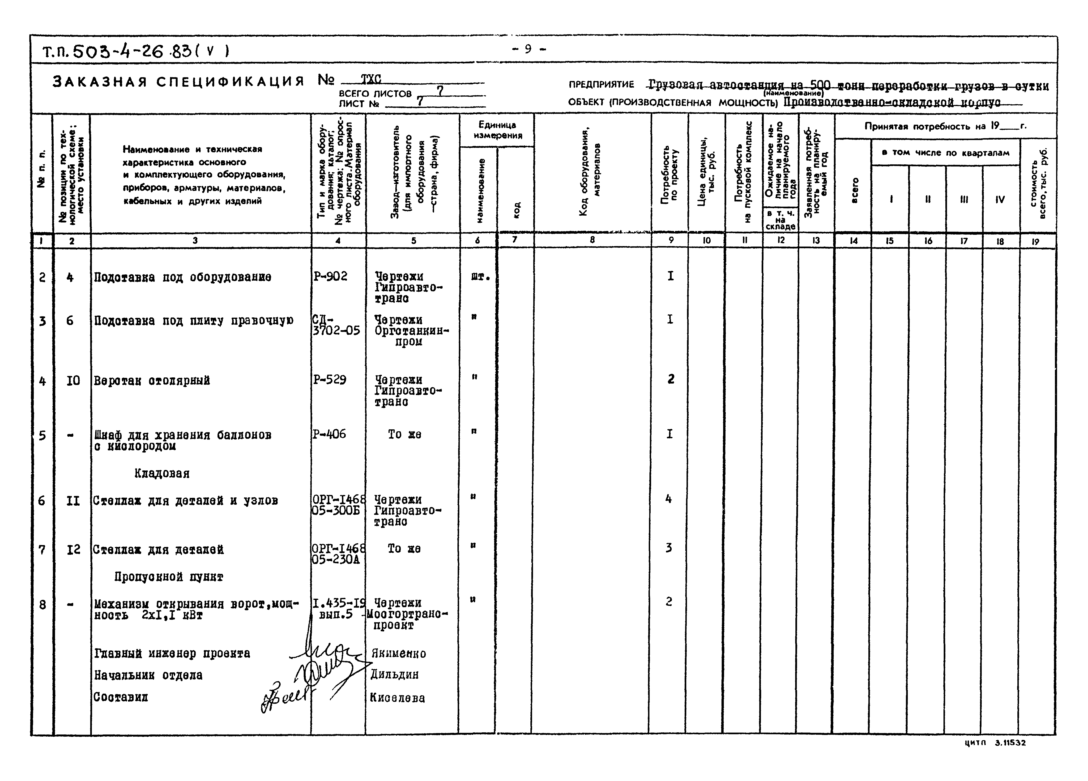 Типовой проект 503-4-26.83