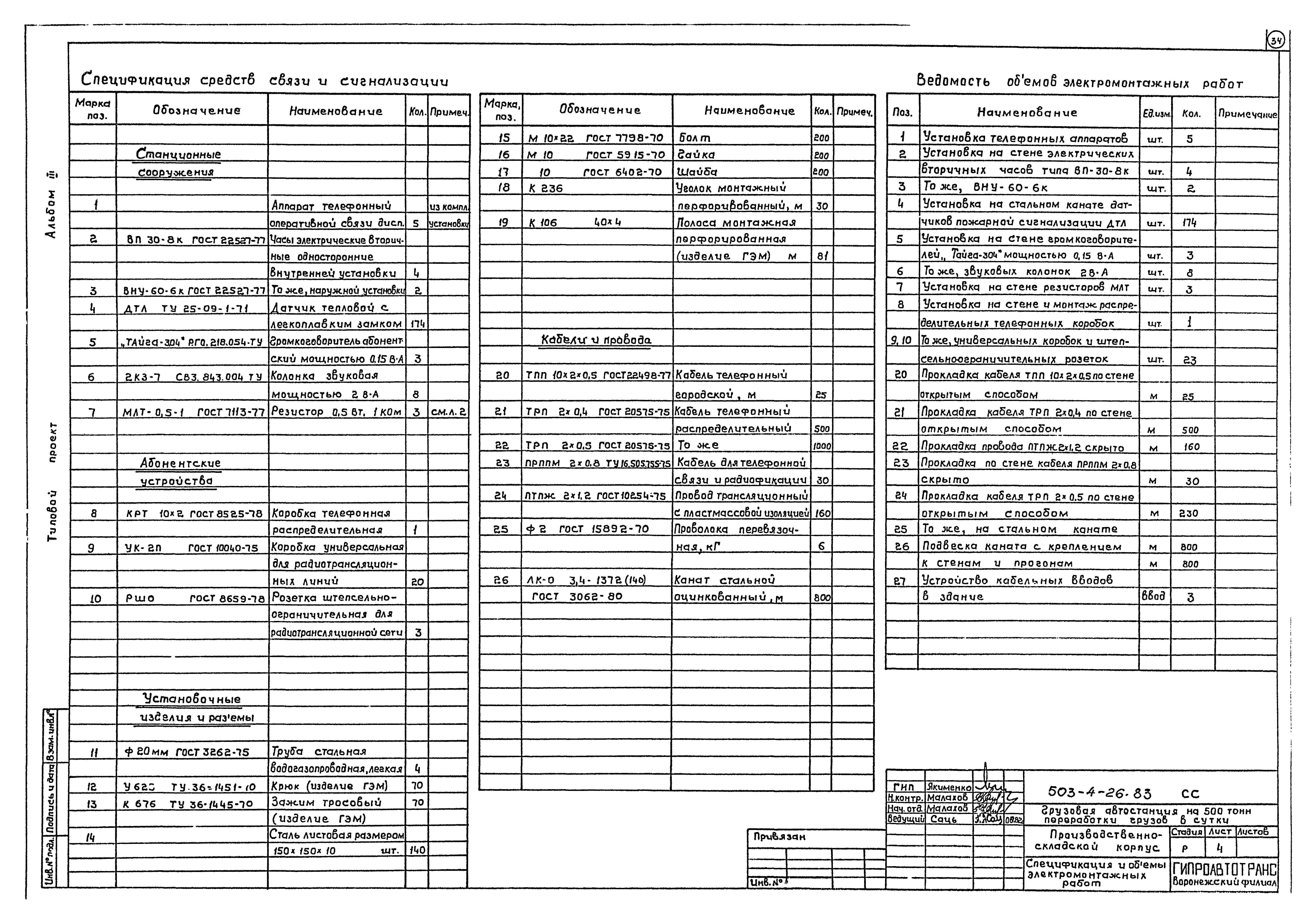 Типовой проект 503-4-26.83