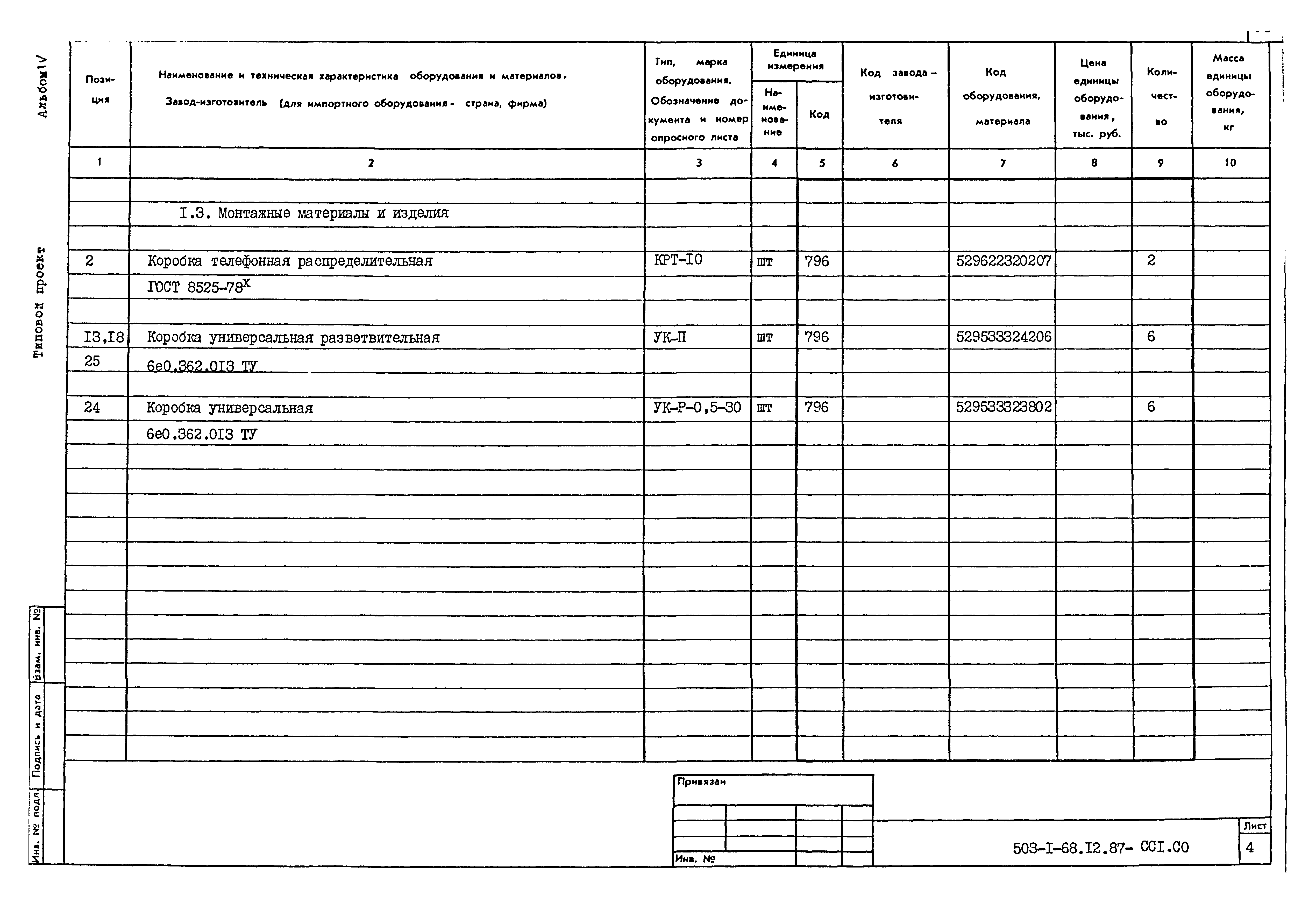 Типовой проект 503-1-68.12.87