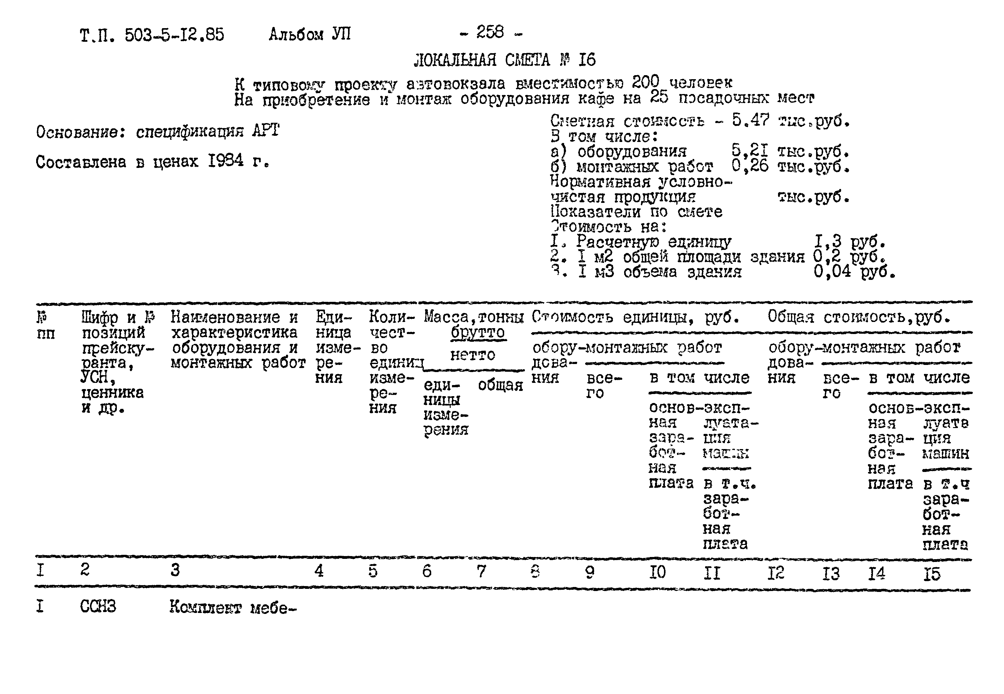 Типовой проект 503-5-12.85