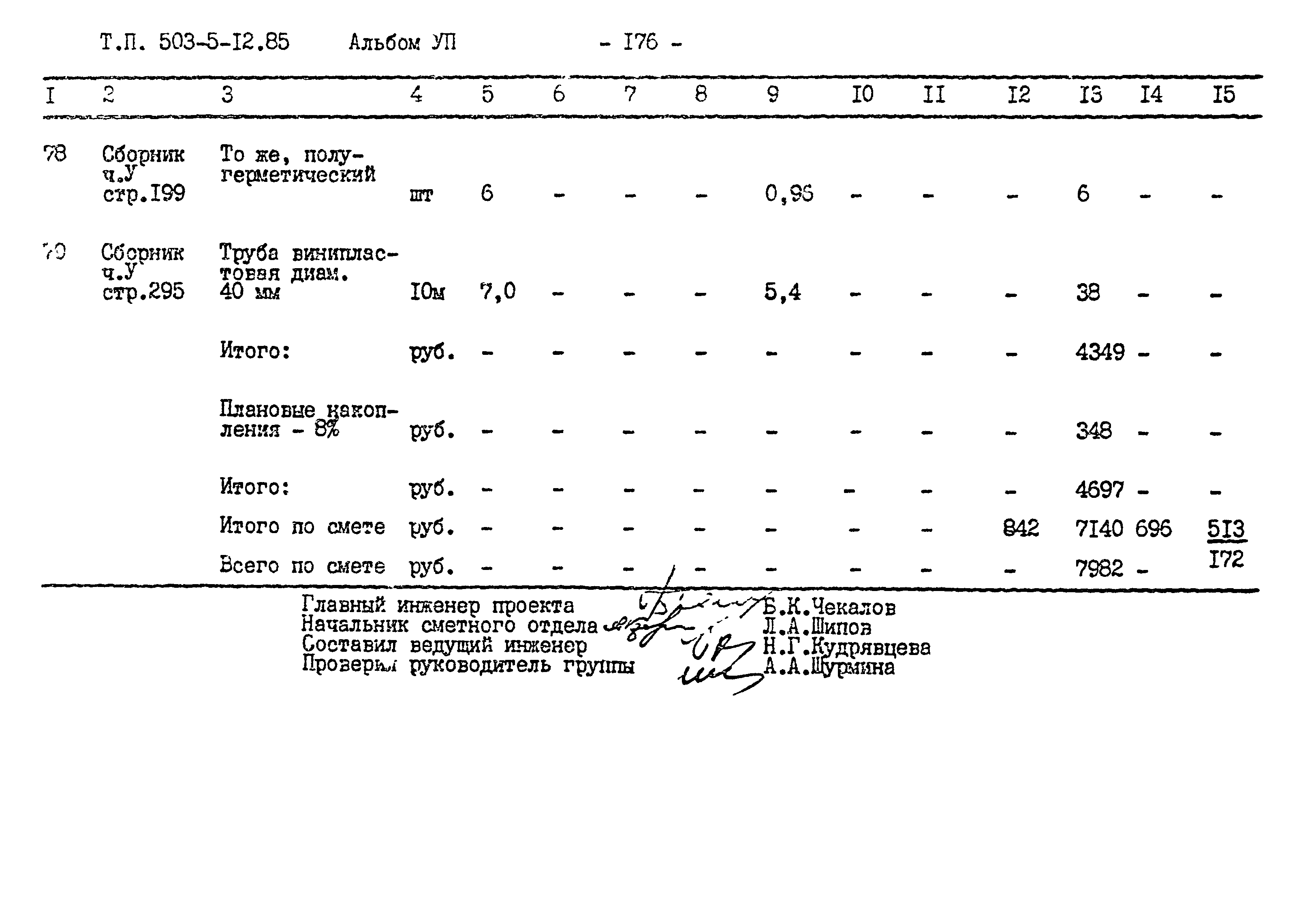 Типовой проект 503-5-12.85