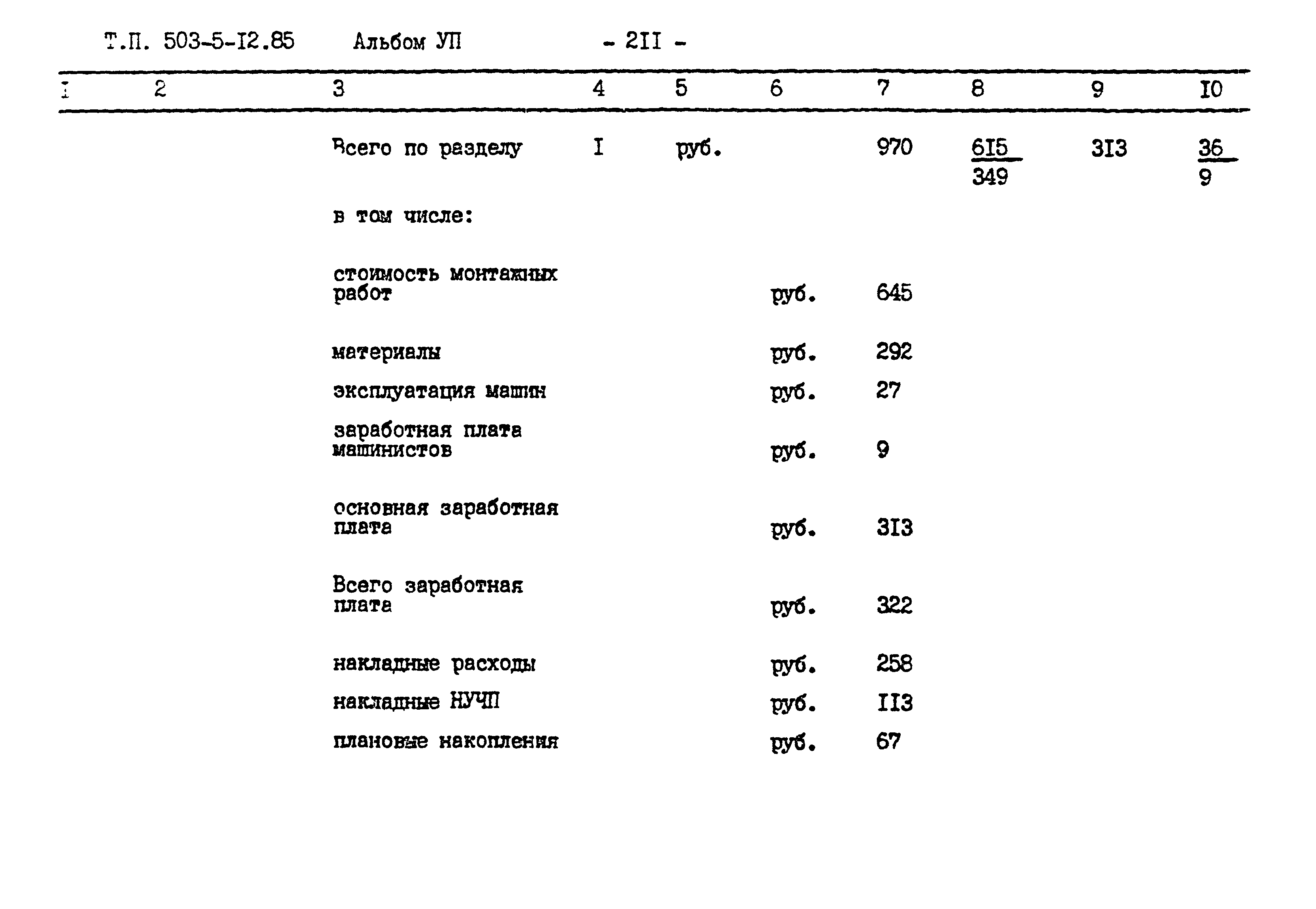 Типовой проект 503-5-12.85