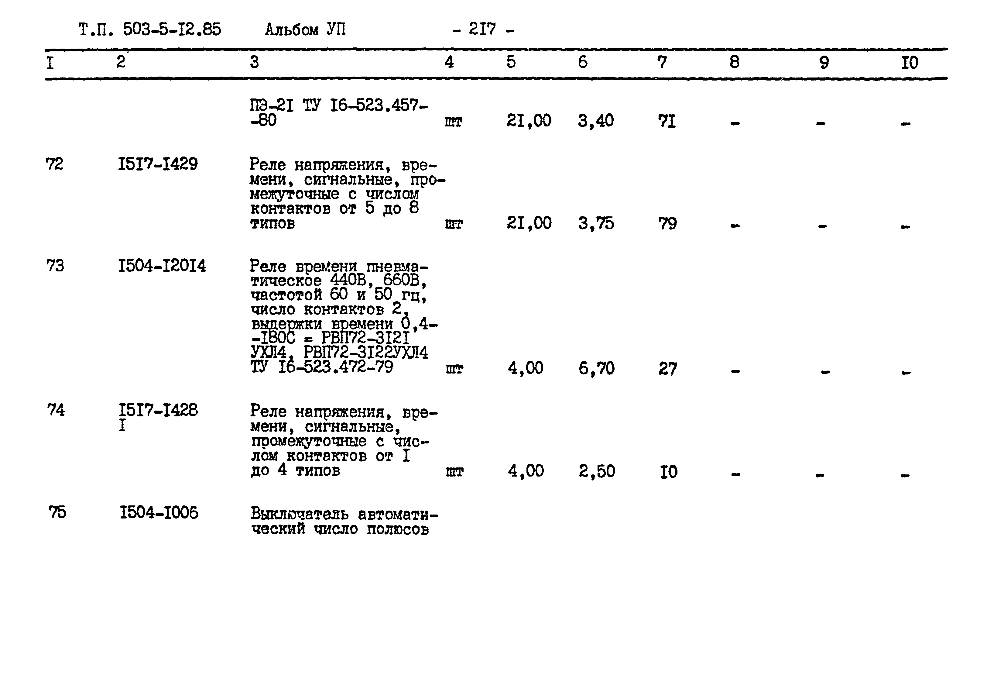 Типовой проект 503-5-12.85