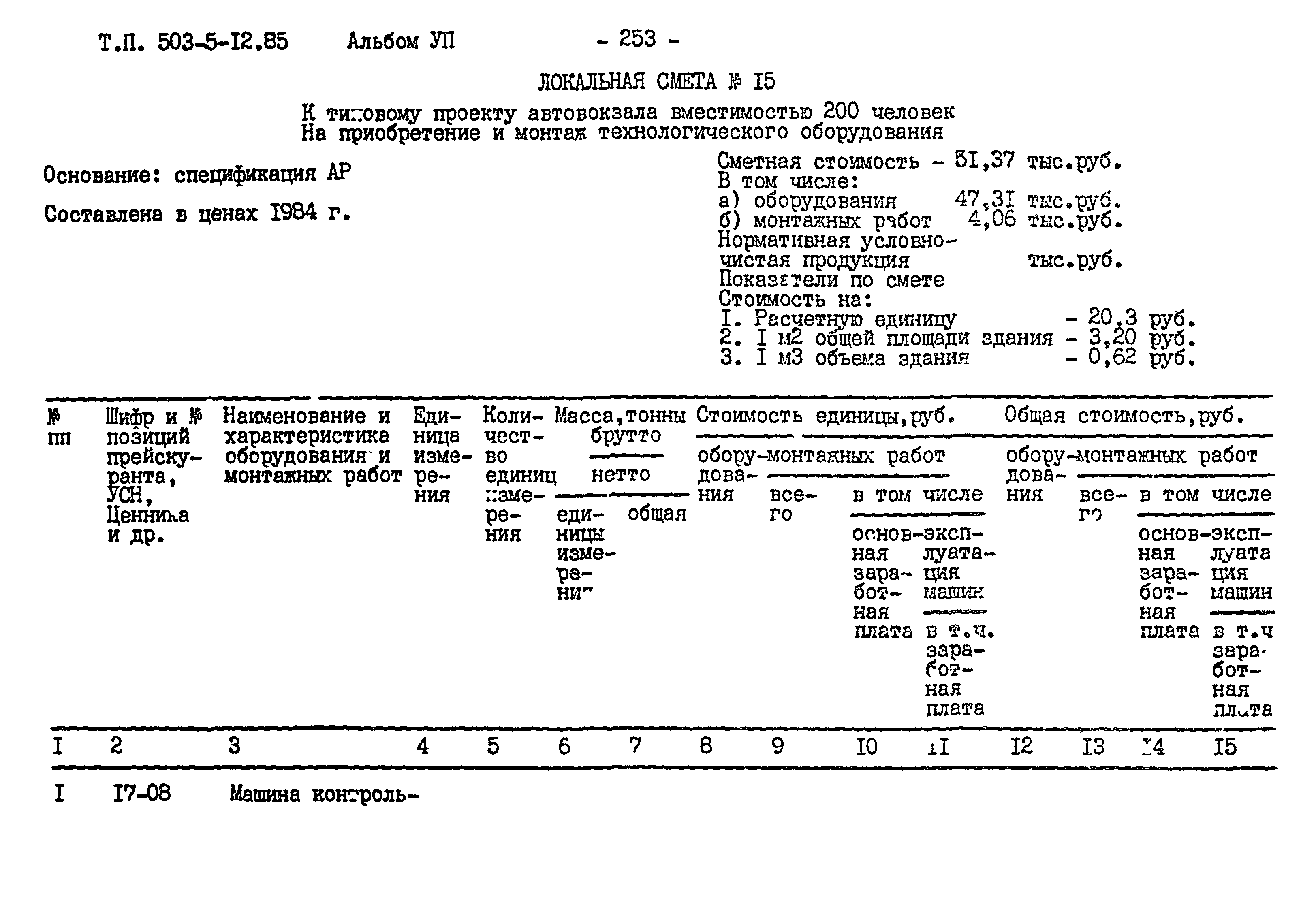 Типовой проект 503-5-12.85