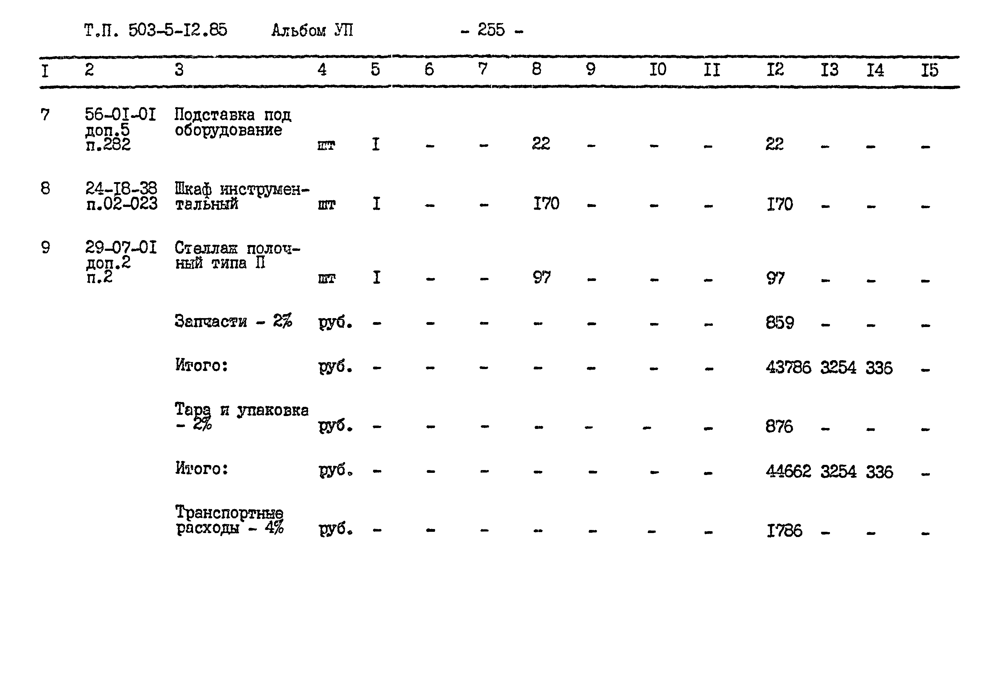 Типовой проект 503-5-12.85
