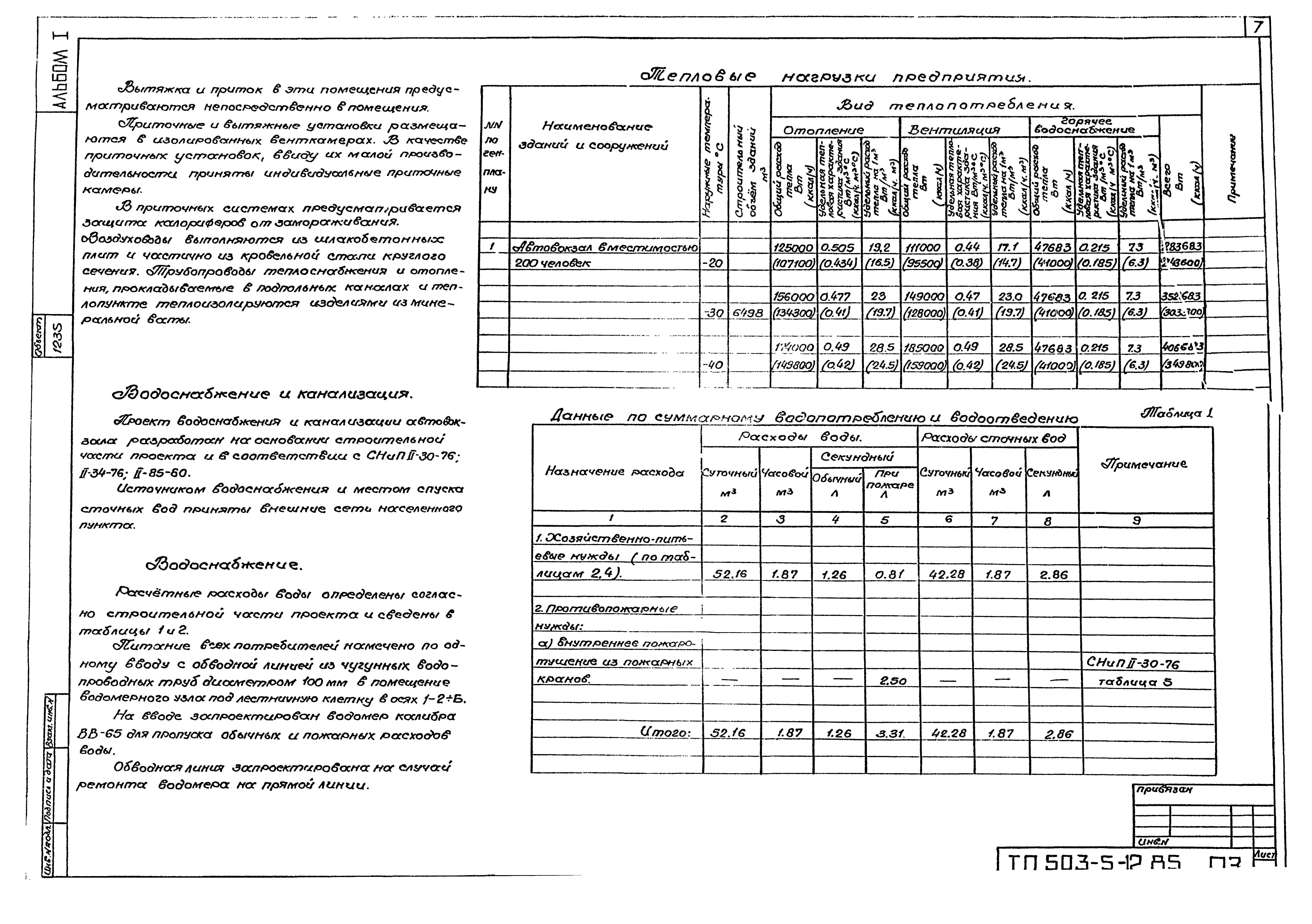 Типовой проект 503-5-12.85